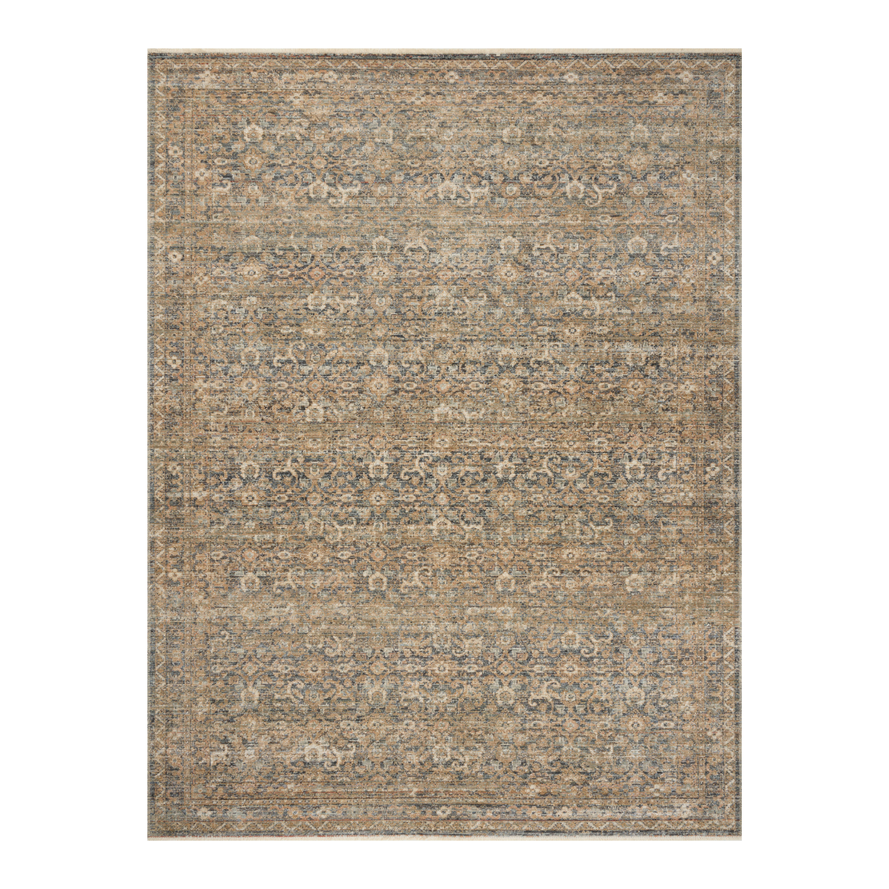 Amber Lewis x Loloi Molly Denim / Gold Rug 0-RUGS-patterned Loloi 18" x 18" sample