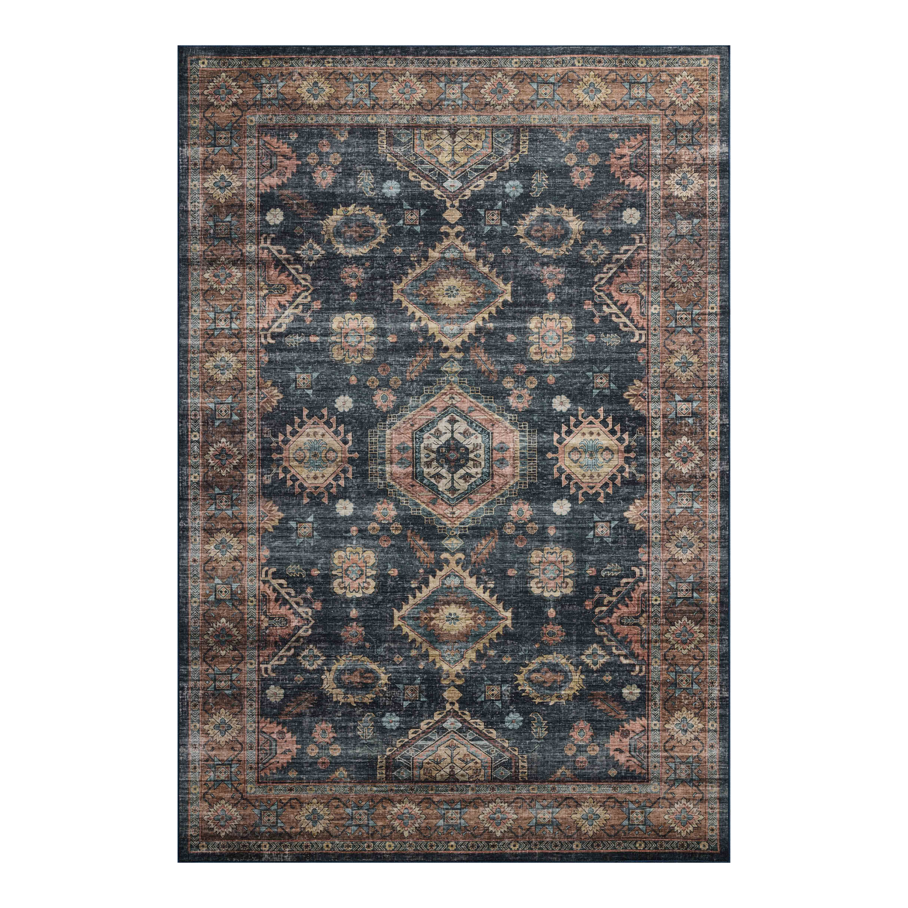 Loloi Anniston Denim / Sunset Washable Rug