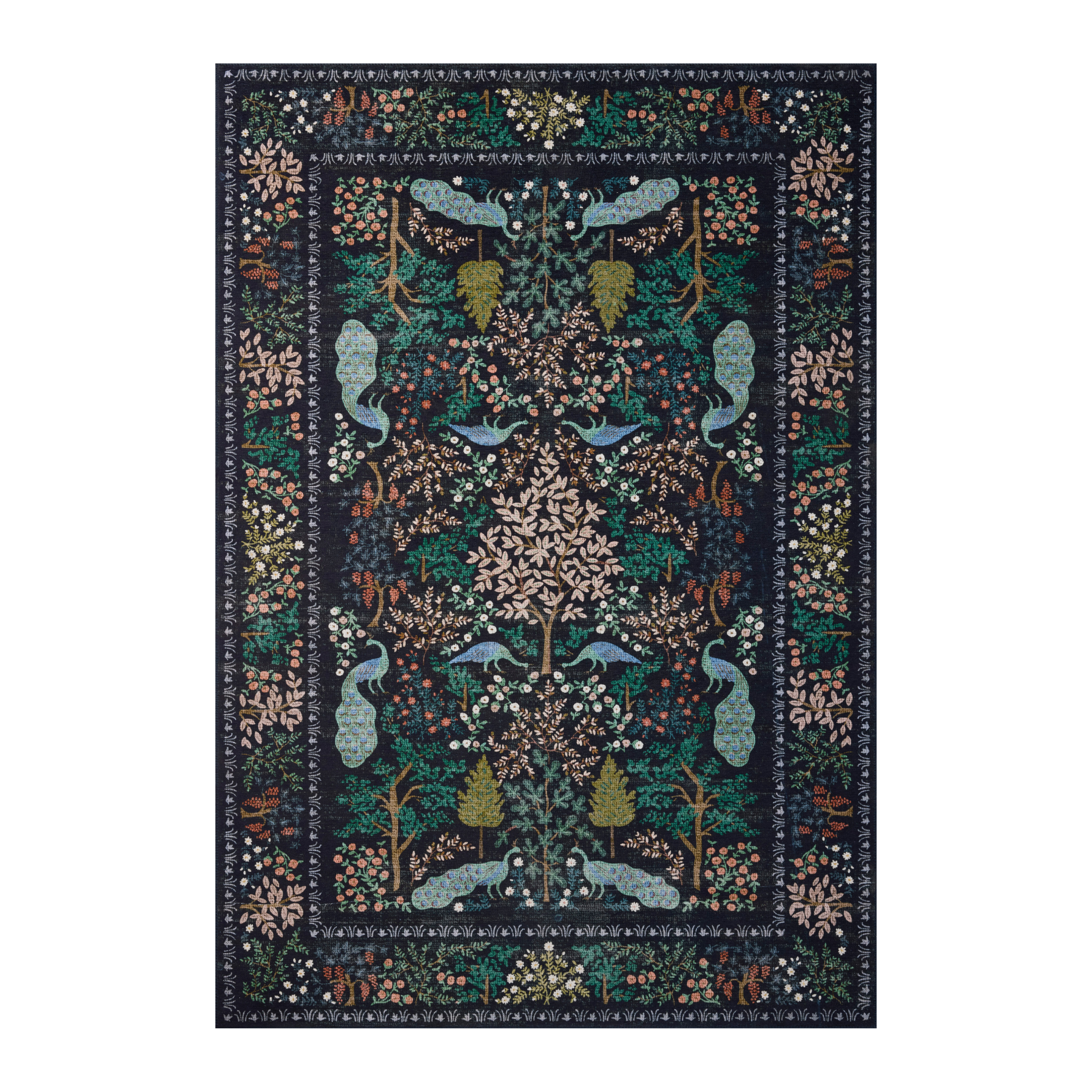 Rifle Paper Co. x Loloi Canopy Charcoal Rug RUGS-patterned Loloi 18" x 18" Sample