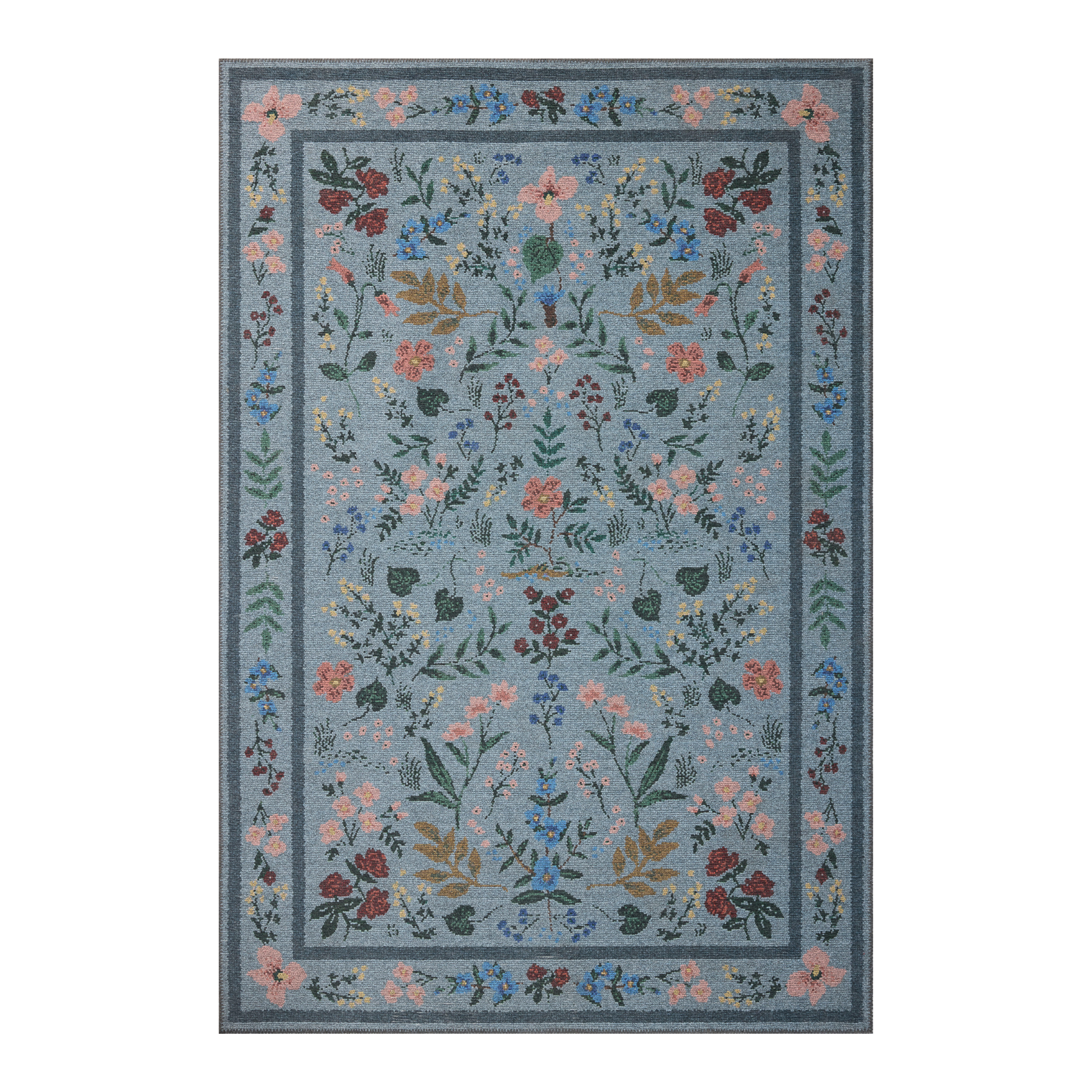 Rifle Paper Co. x Loloi Wildwood Blue Rug RUGS-patterned Loloi 18" x 18" Sample