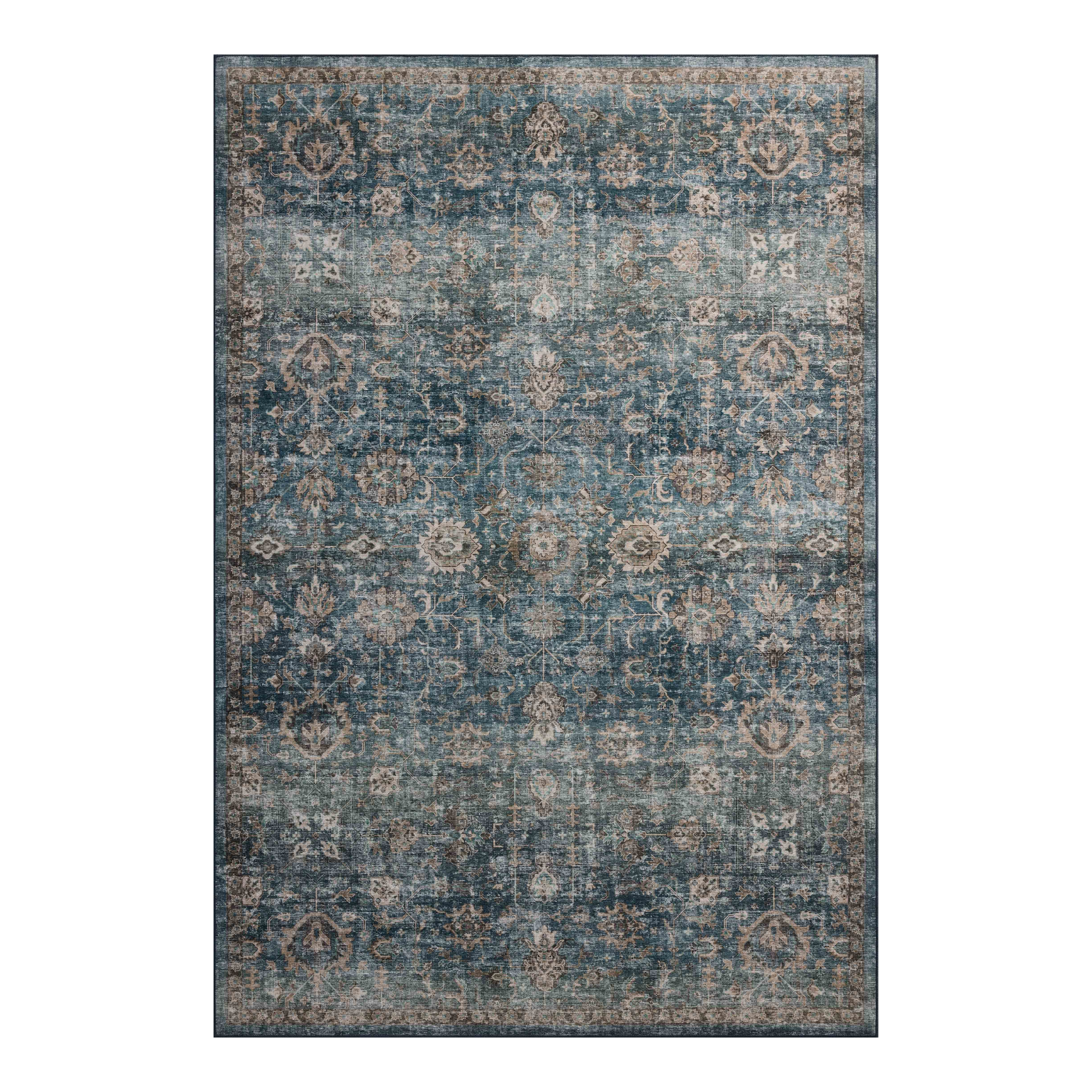 Loloi Anniston Lagoon / Natural Washable Rug