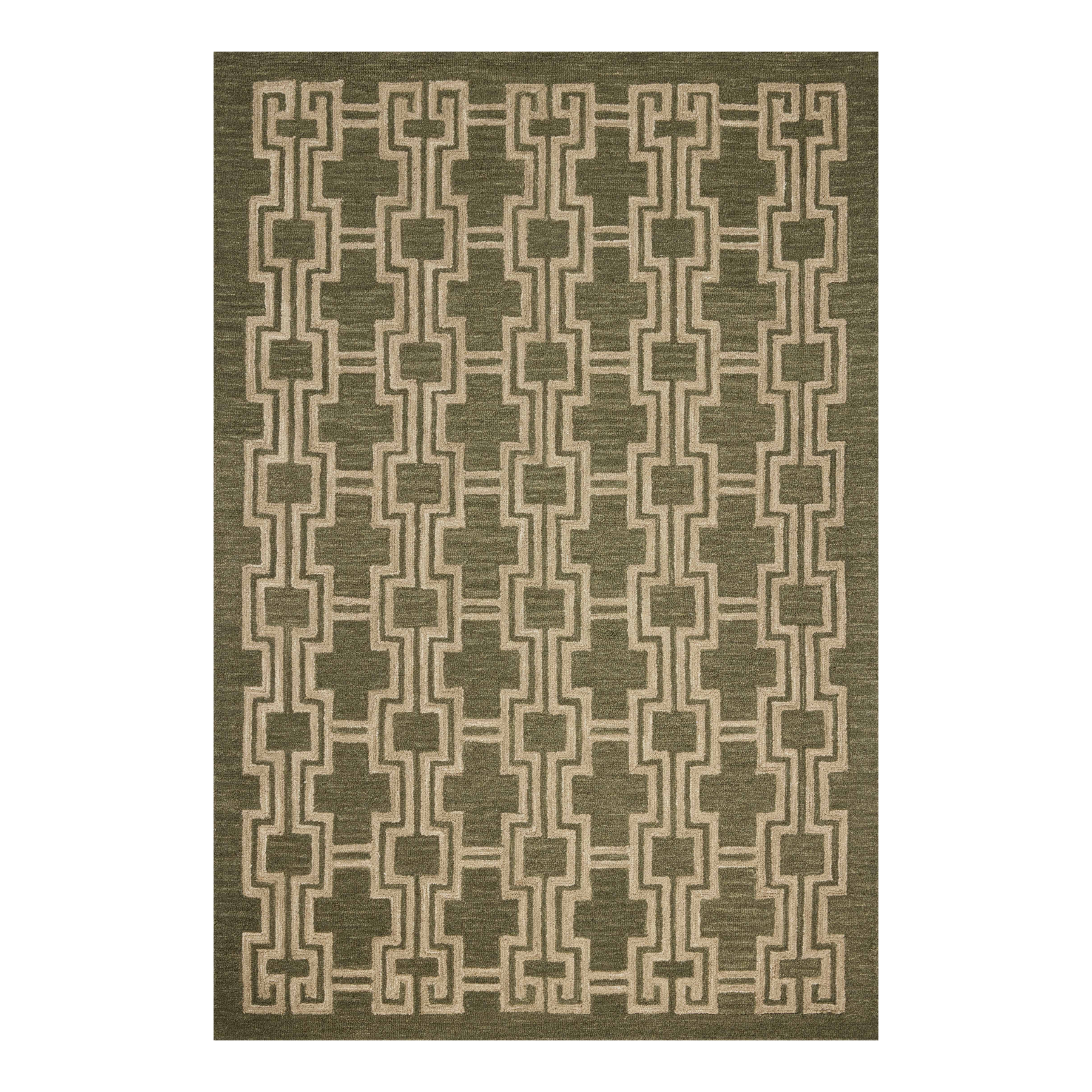 Jeremiah Brent x Loloi Barrow Moss / Beige Rug