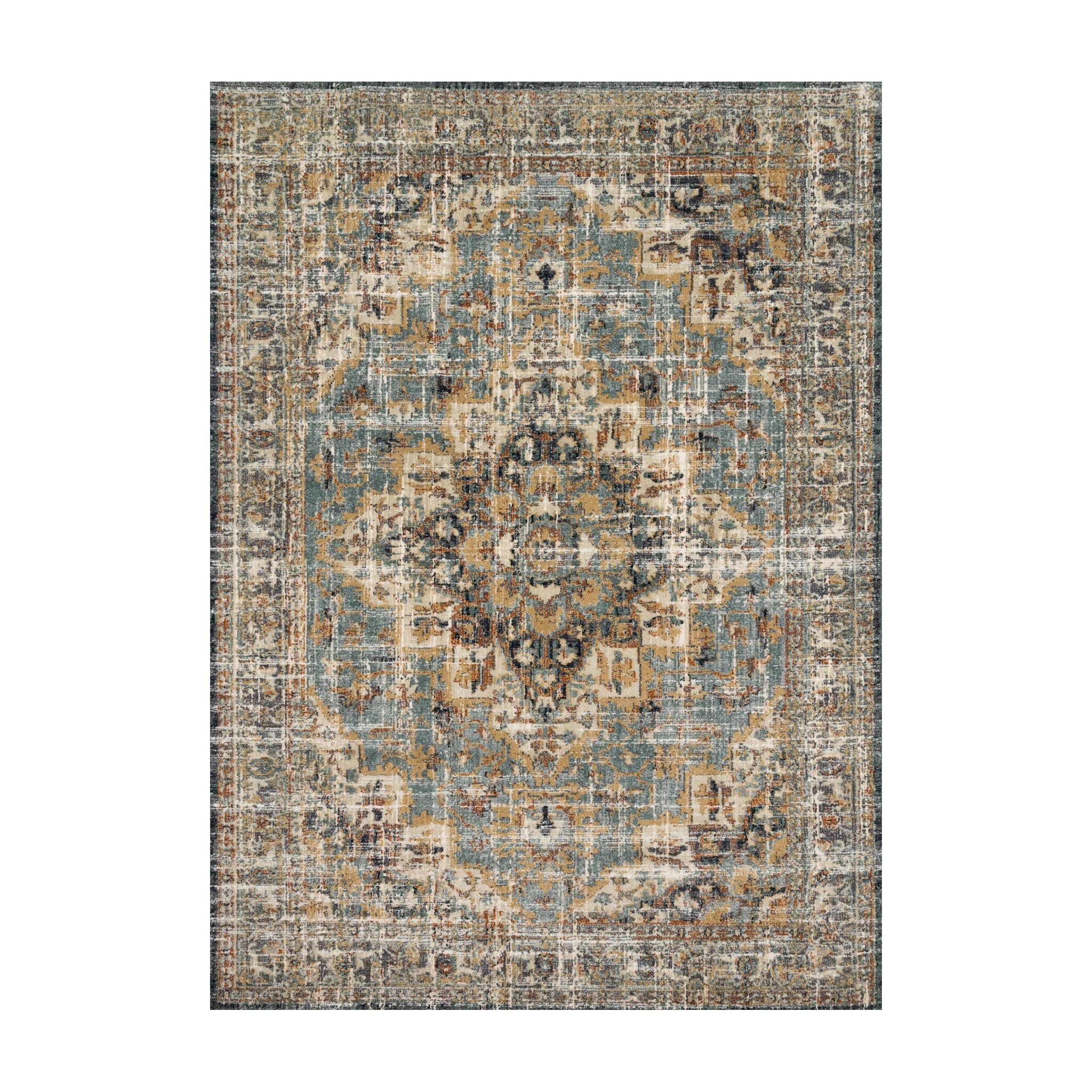 Magnolia Home By Joanna Gaines x Loloi James Sky / Multi Rug RUGS - synthetic Loloi 18" x 18"