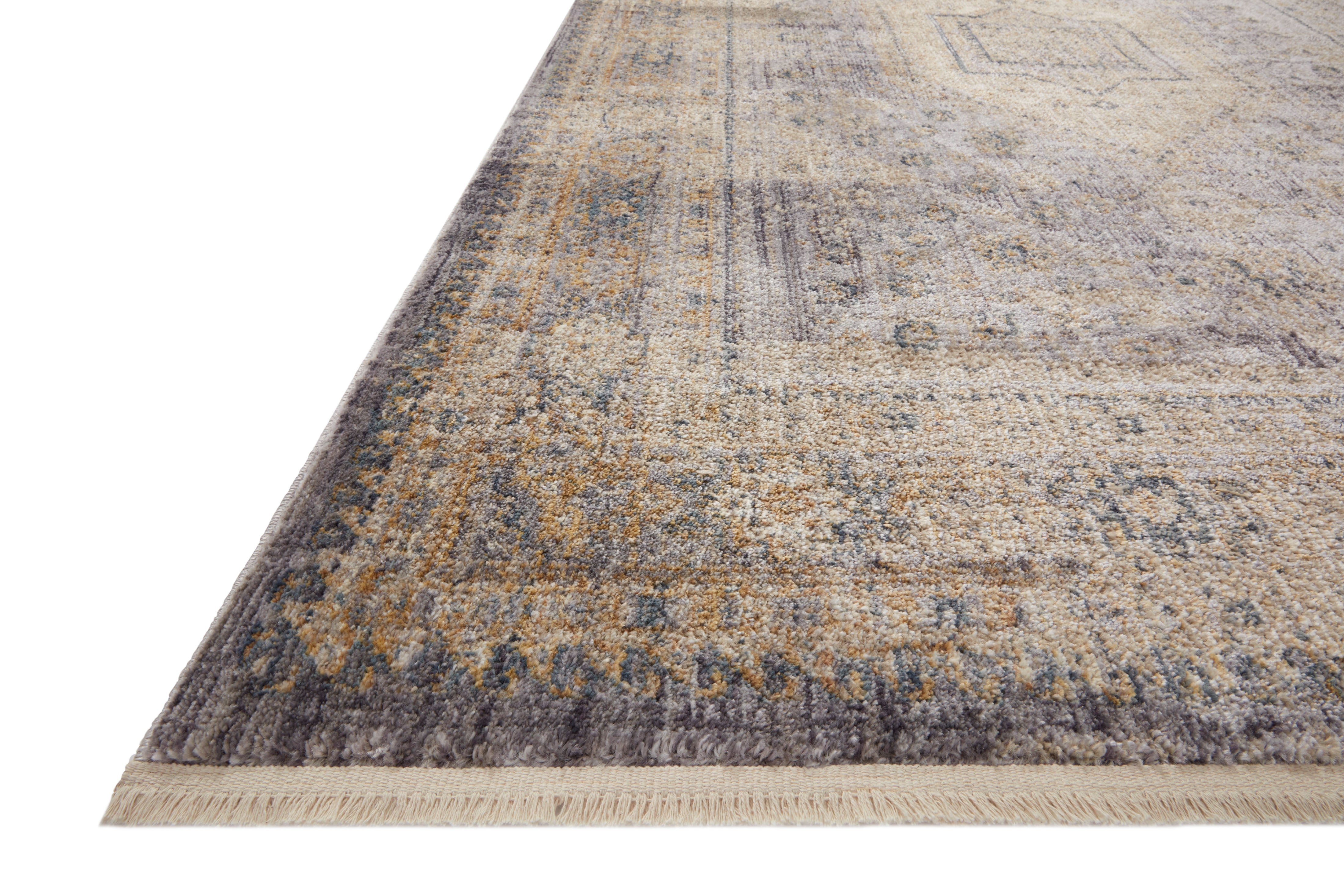 Magnolia Home By Joanna Gaines x Loloi Janey Slate / Gold Rug RUGS - synthetic Loloi