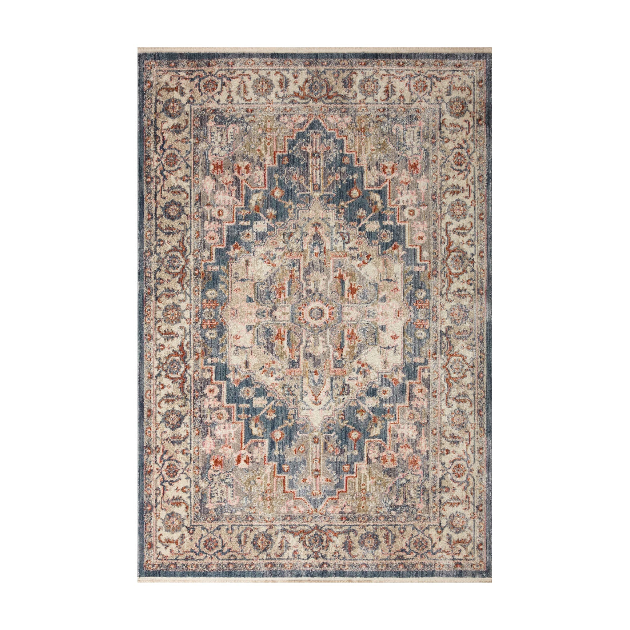 Magnolia Home By Joanna Gaines x Loloi Janey Indigo / Multi Rug RUGS - synthetic Loloi 18" x 18"