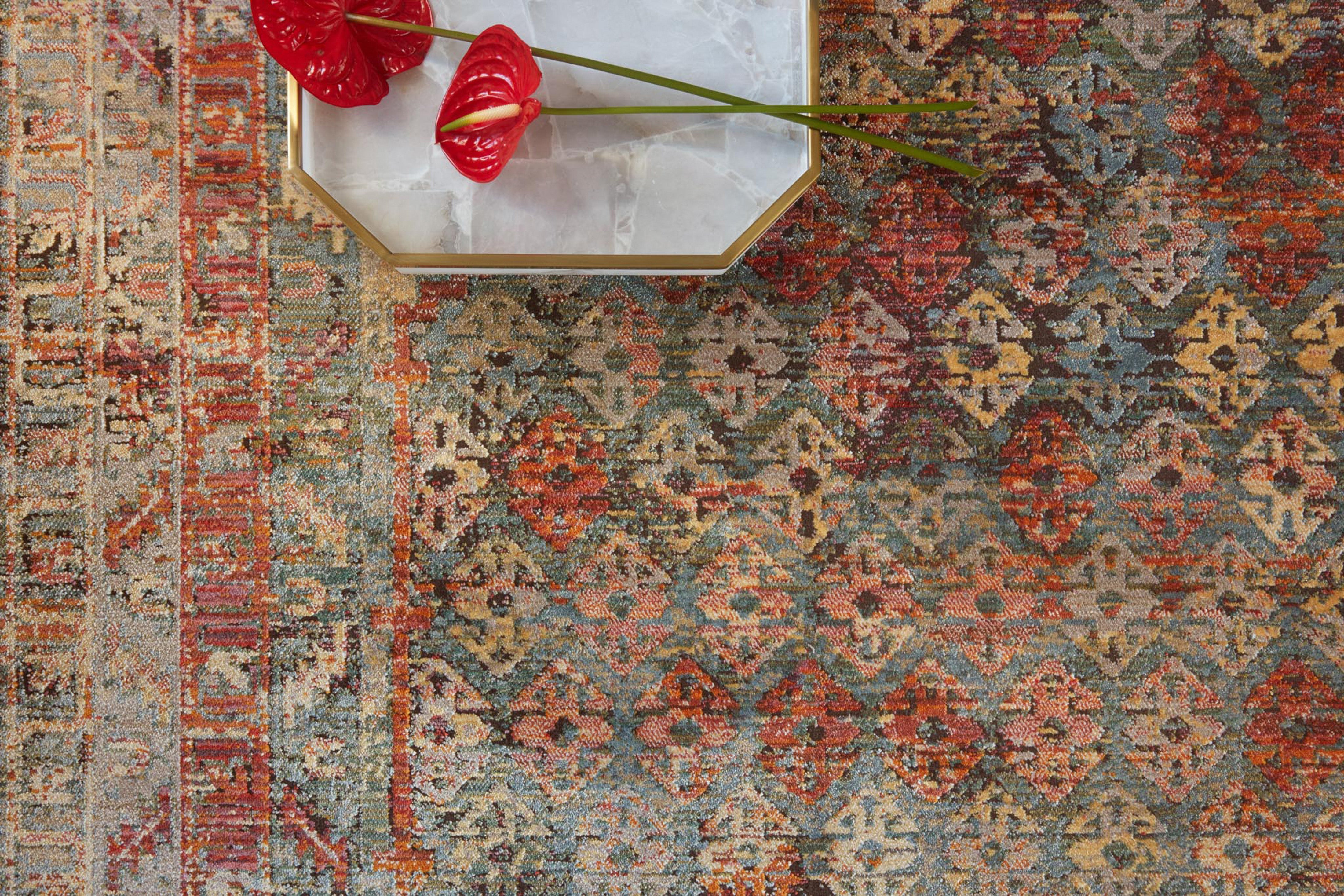 Loloi Javari Slate / Berry Rug RUGS - synthetic Loloi