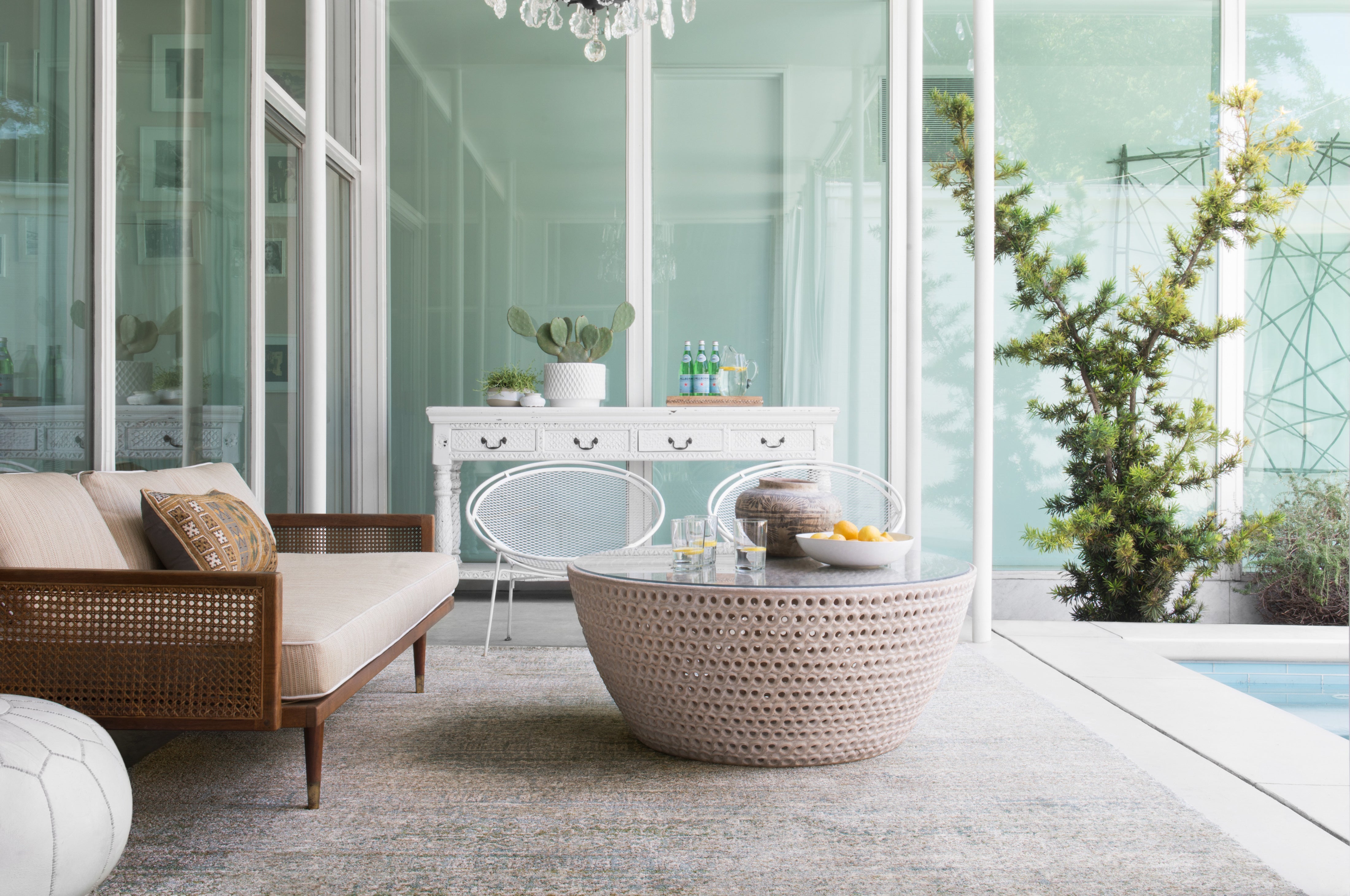 Loloi Javari Ivory / Sea Rug RUGS - synthetic Loloi