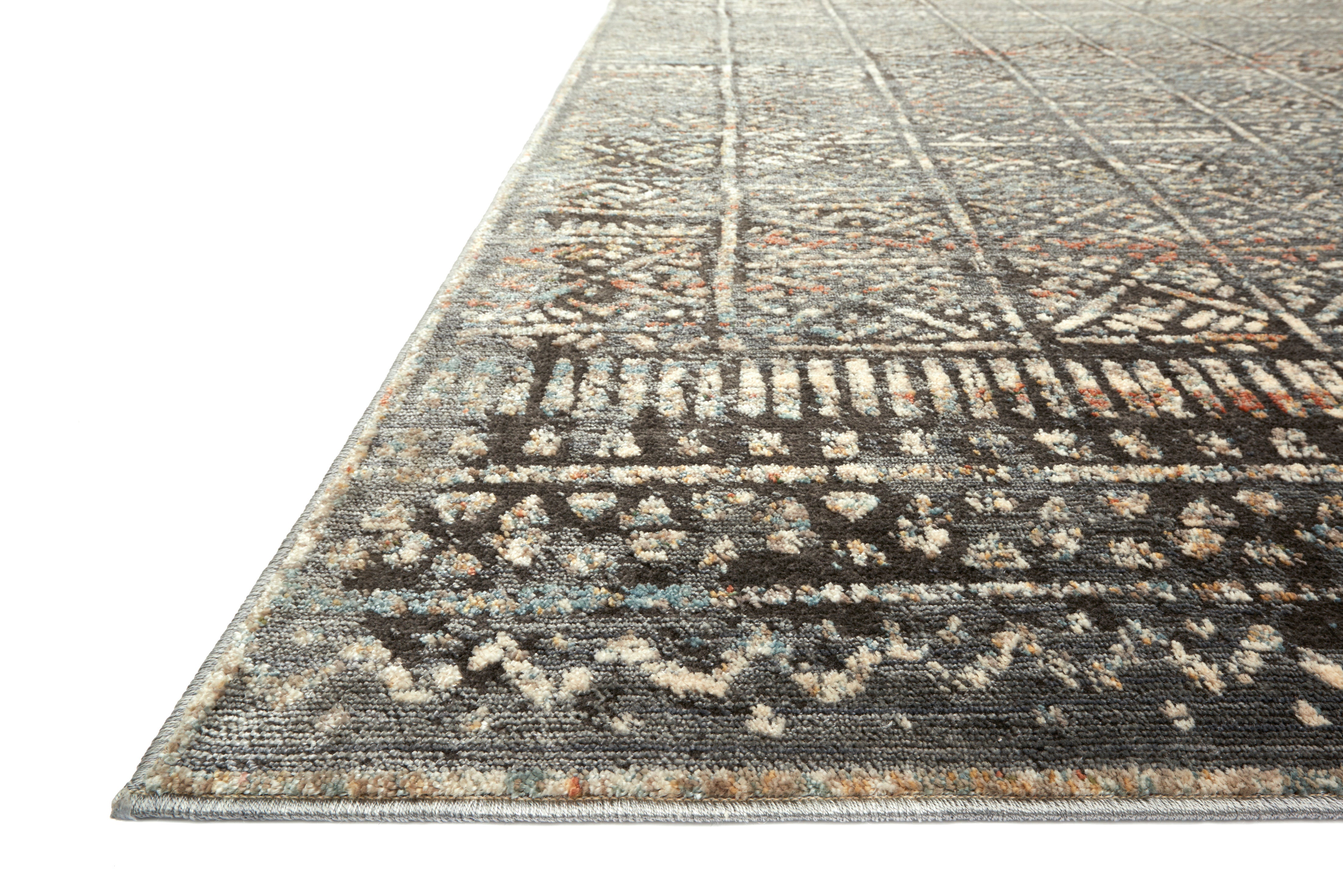 Loloi Javari Charcoal / Silver Rug RUGS - synthetic Loloi