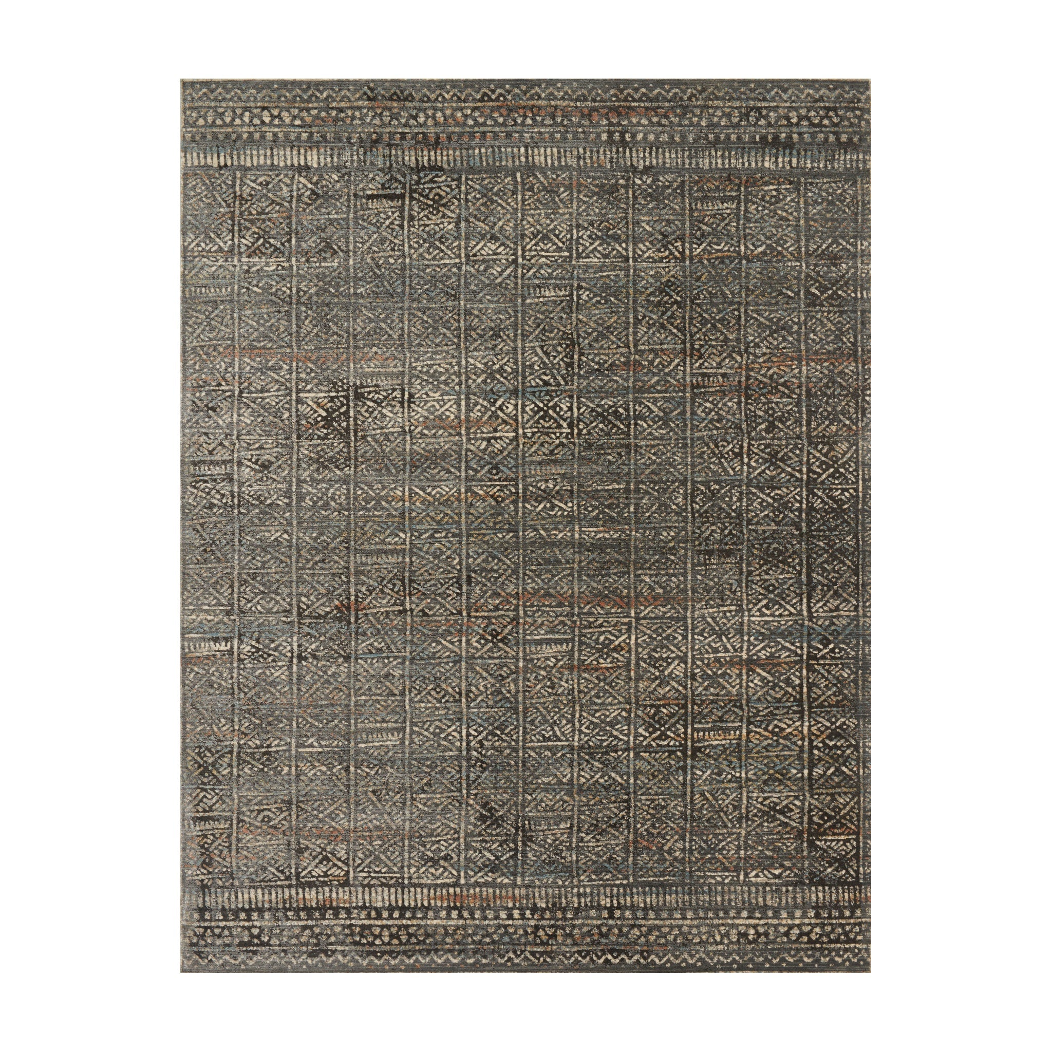 Loloi Javari Charcoal / Silver Rug RUGS - synthetic Loloi 18" x 18"