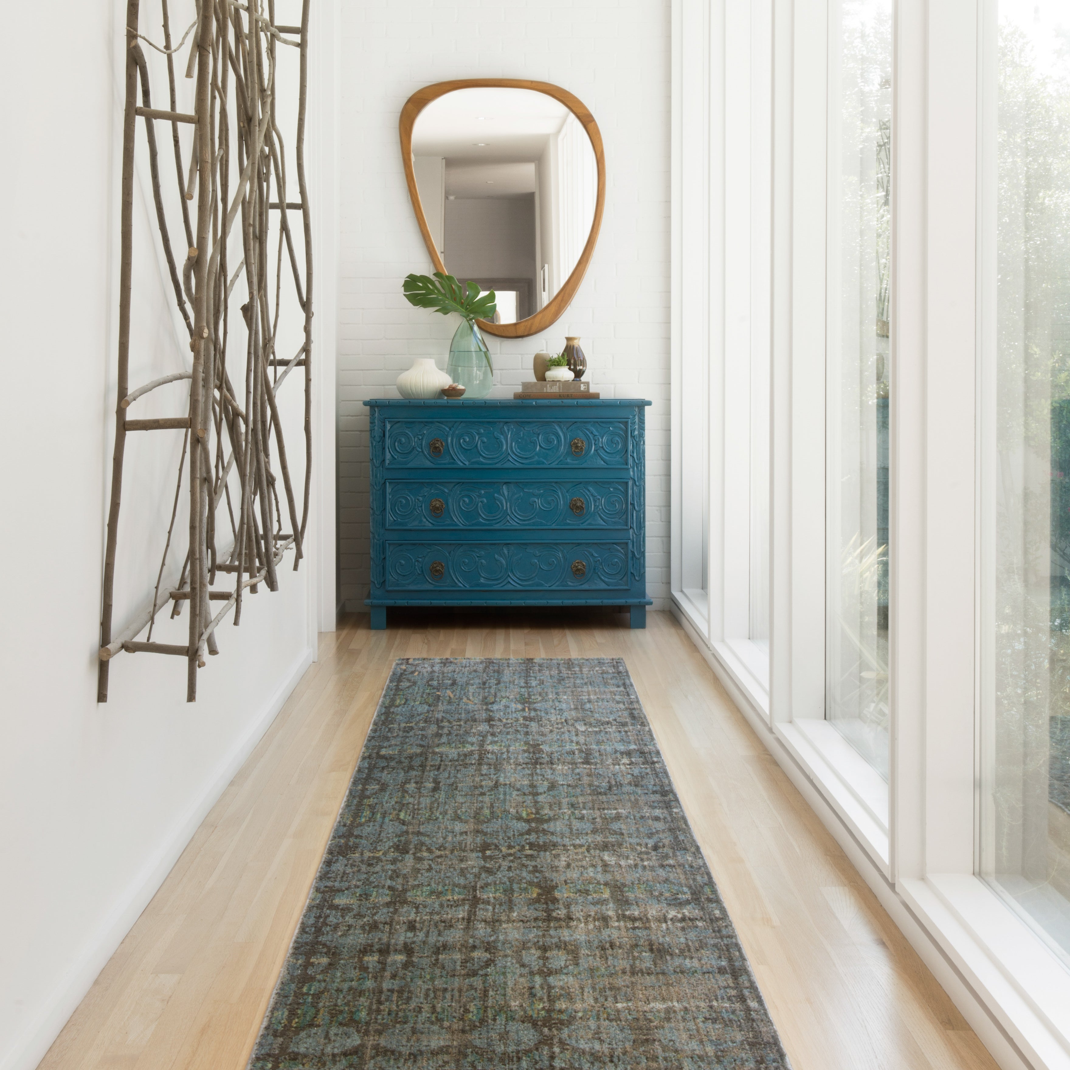 Loloi Javari Steel / Lagoon Rug RUGS - synthetic Loloi