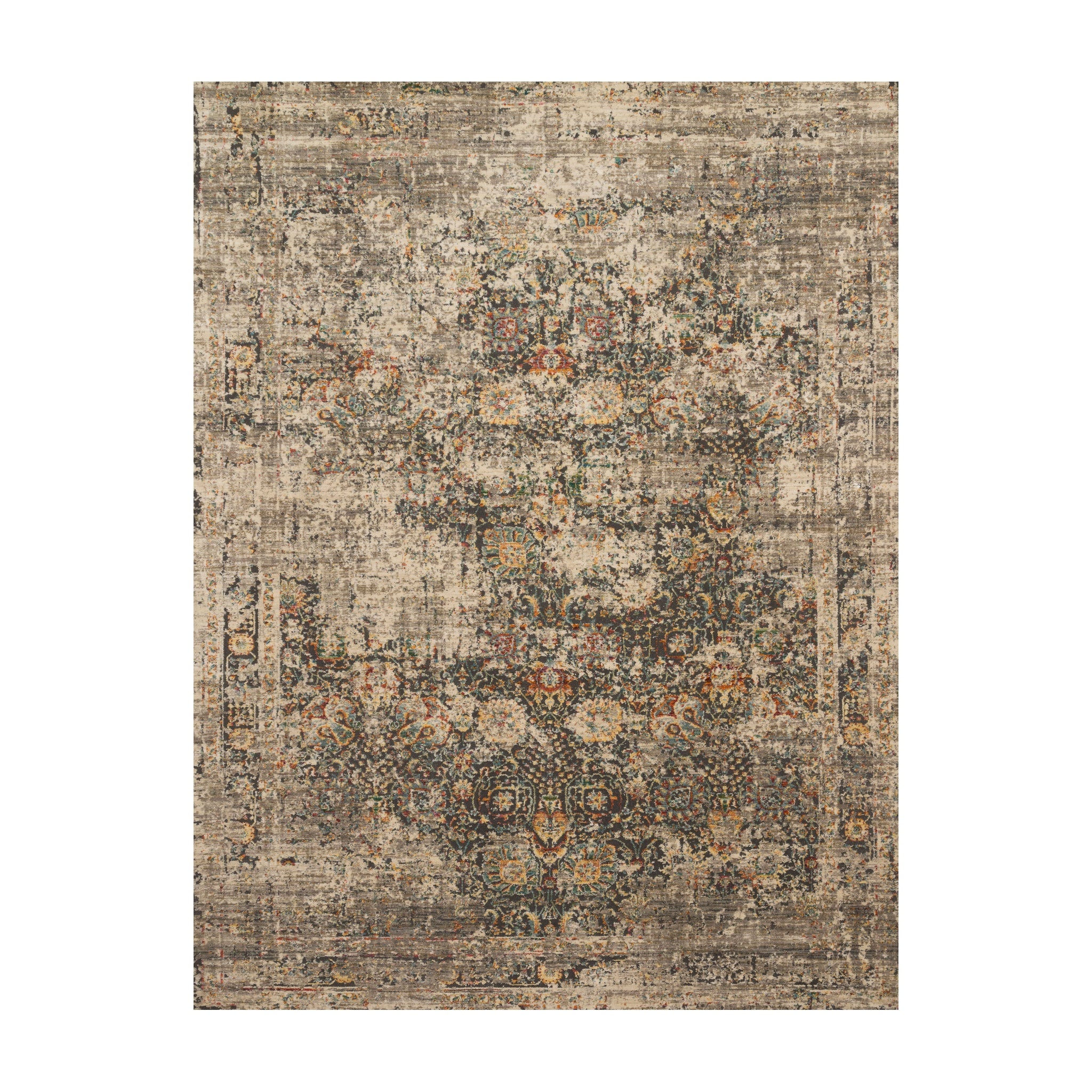 Loloi Javari Grey / Multi Rug RUGS - synthetic Loloi 18" x 18"