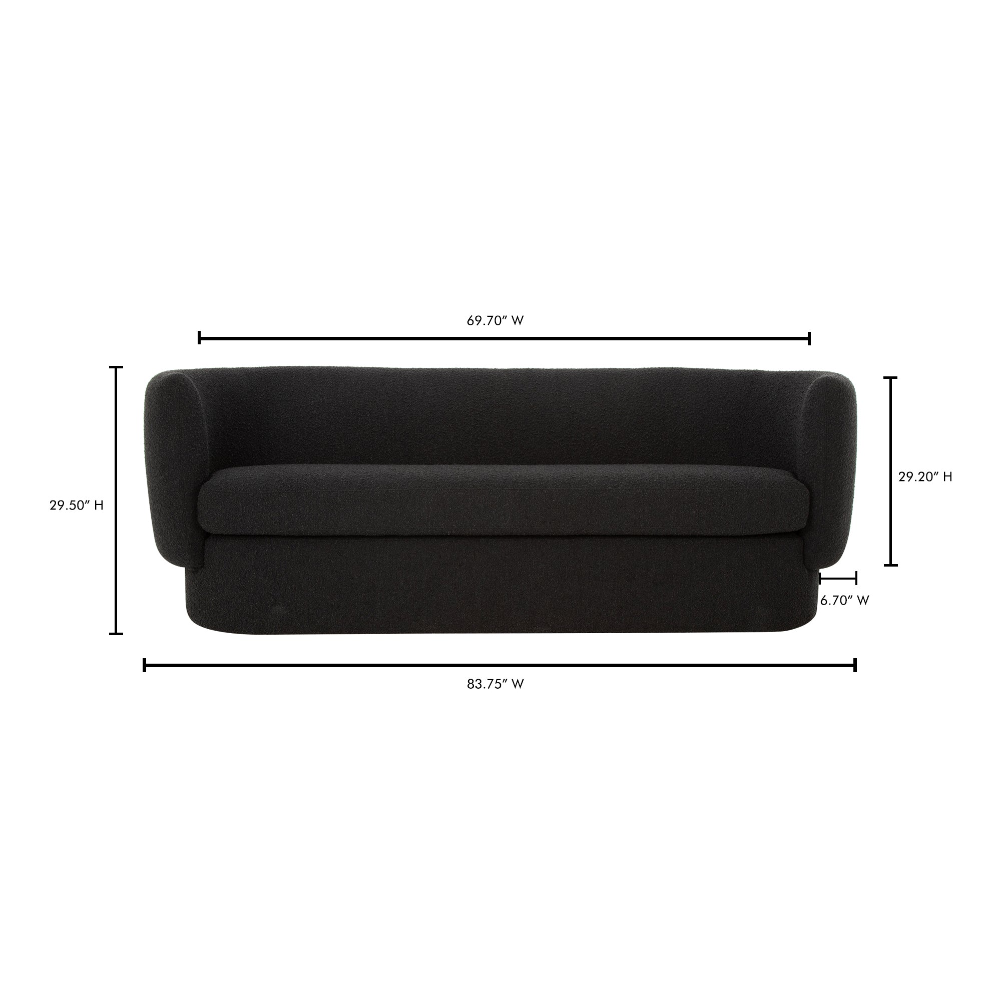 Kory 84" Sofa FURNITURE - sofa Moe's Furniture