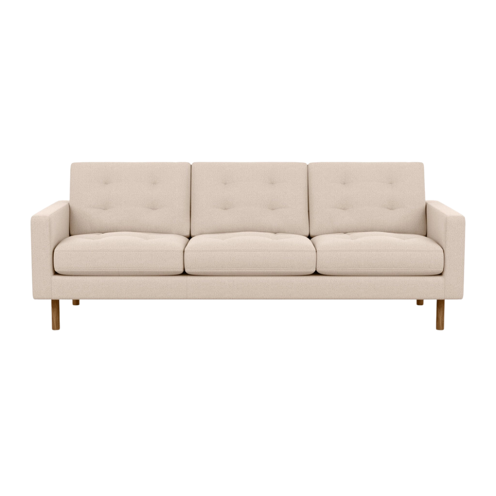 Joan 87" Tufted Sofa 1 - FURNITURE - sofa EQ3 Panama Natural