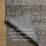 Amber Lewis x Loloi Josie Dove / Gold Machine Washable Rug RUGS - synthetic Loloi