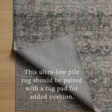 Amber Lewis x Loloi Josie Dove / Gold Machine Washable Rug RUGS - synthetic Loloi