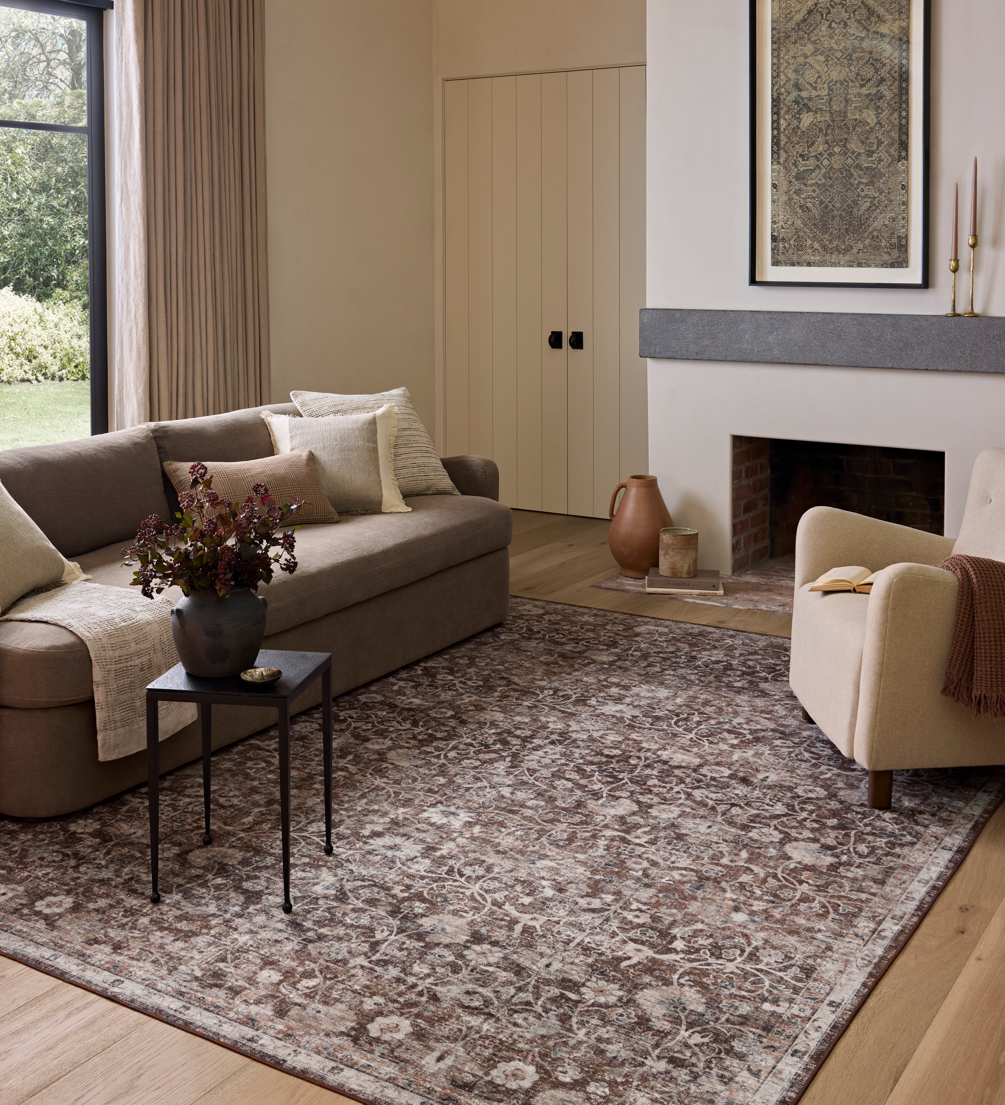 Amber Lewis x Loloi Josie Earth / Natural Machine Washable Rug RUGS - synthetic Loloi