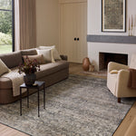 Amber Lewis x Loloi Josie Dove / Gold Machine Washable Rug RUGS - synthetic Loloi