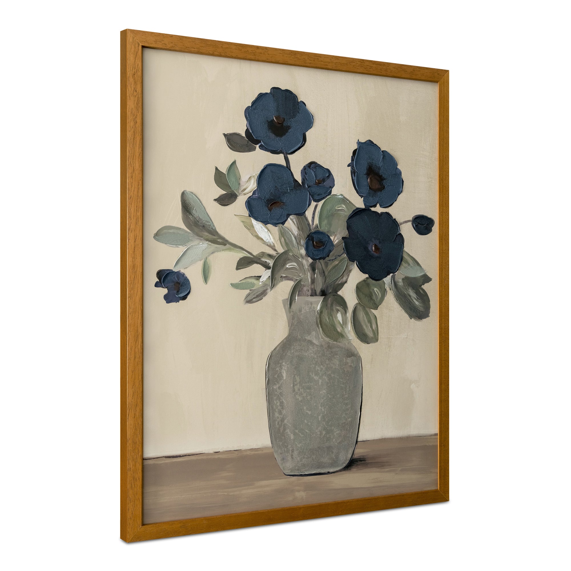 "Echoes of Indigo" Framed Canvas ARTWORK - painting Moe's Furniture