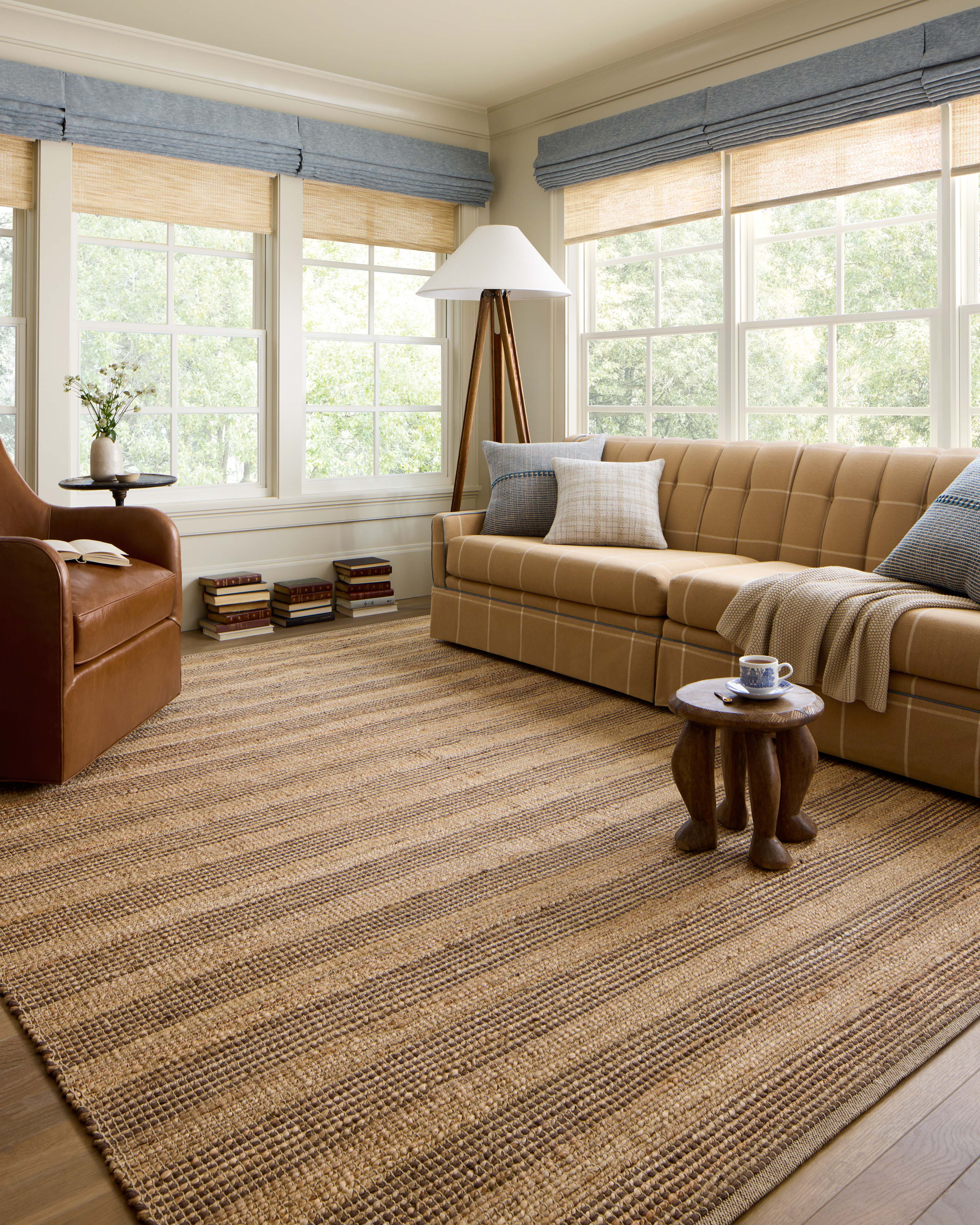Chris Loves Julia x Loloi Judy Natural / Chocolate Rug 0-RUGS - jute Loloi