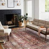 Chris Loves Julia x Loloi Jules Merlot / Multi Rug RUGS - synthetic Loloi