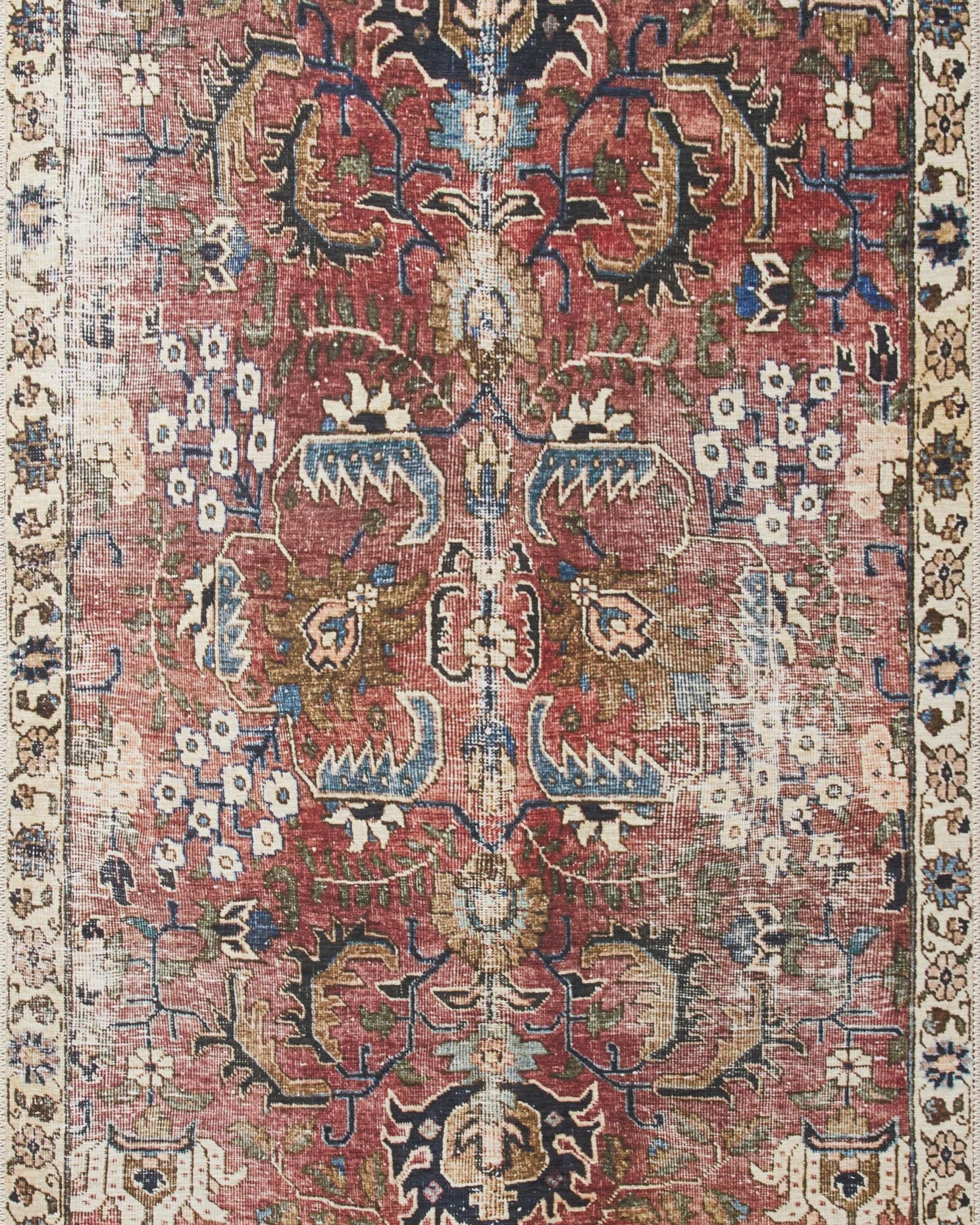 Chris Loves Julia x Loloi Jules Merlot / Multi Rug RUGS - synthetic Loloi