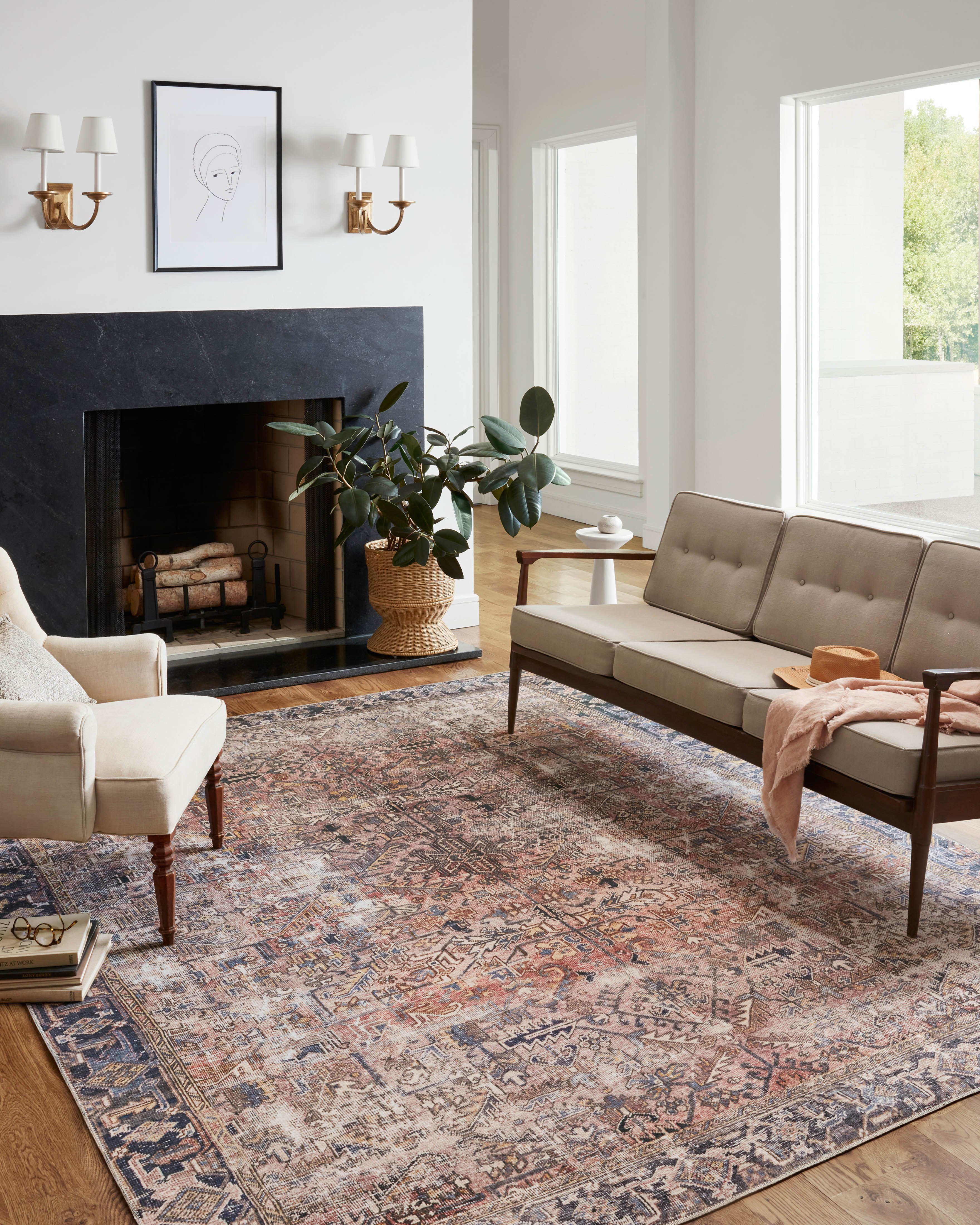 Chris Loves Julia x Loloi Jules Terracotta / Multi Rug 0-patterned Loloi