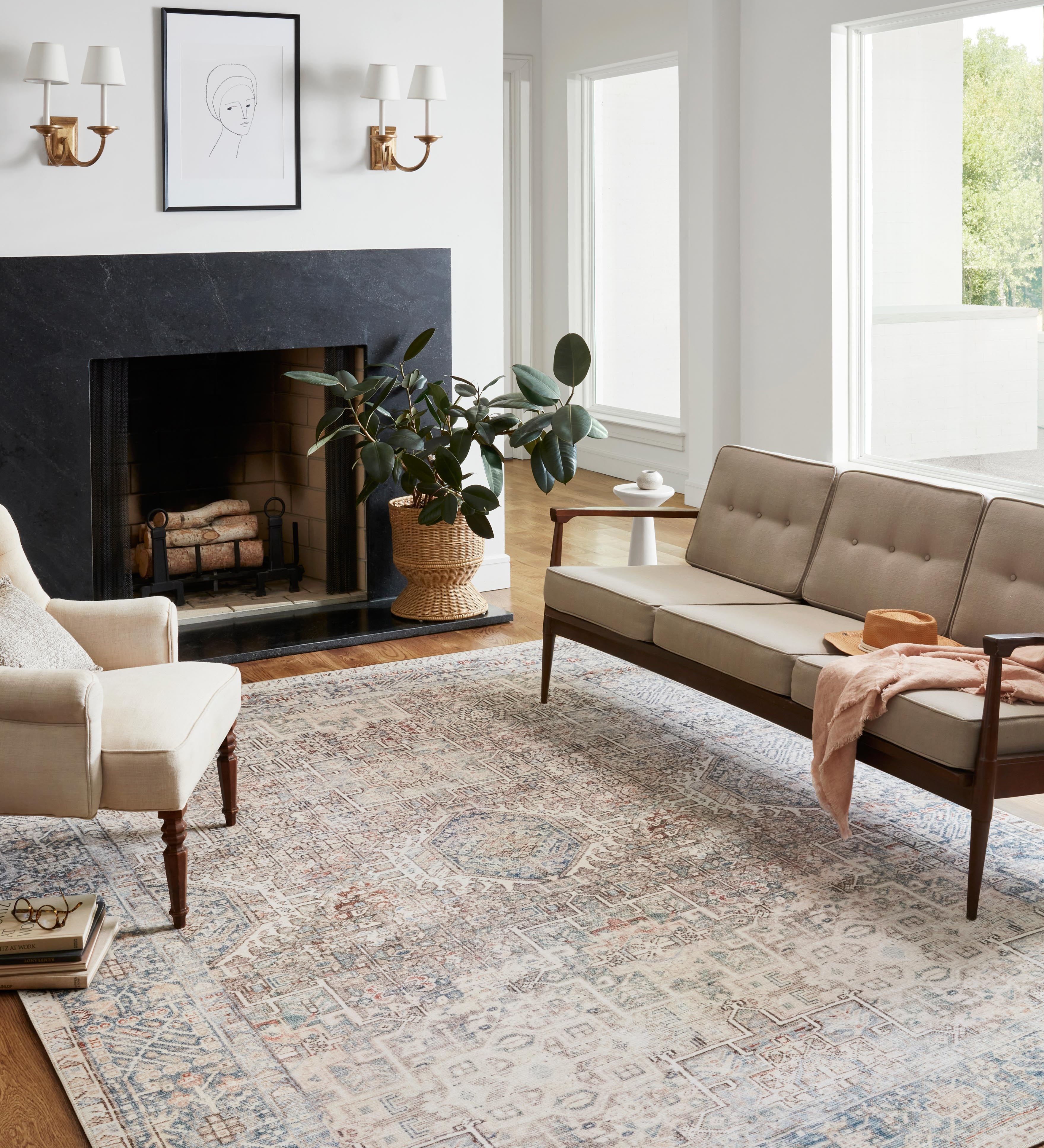 Chris Loves Julia x Loloi Jules Natural / Ocean Rug 0-patterned Loloi