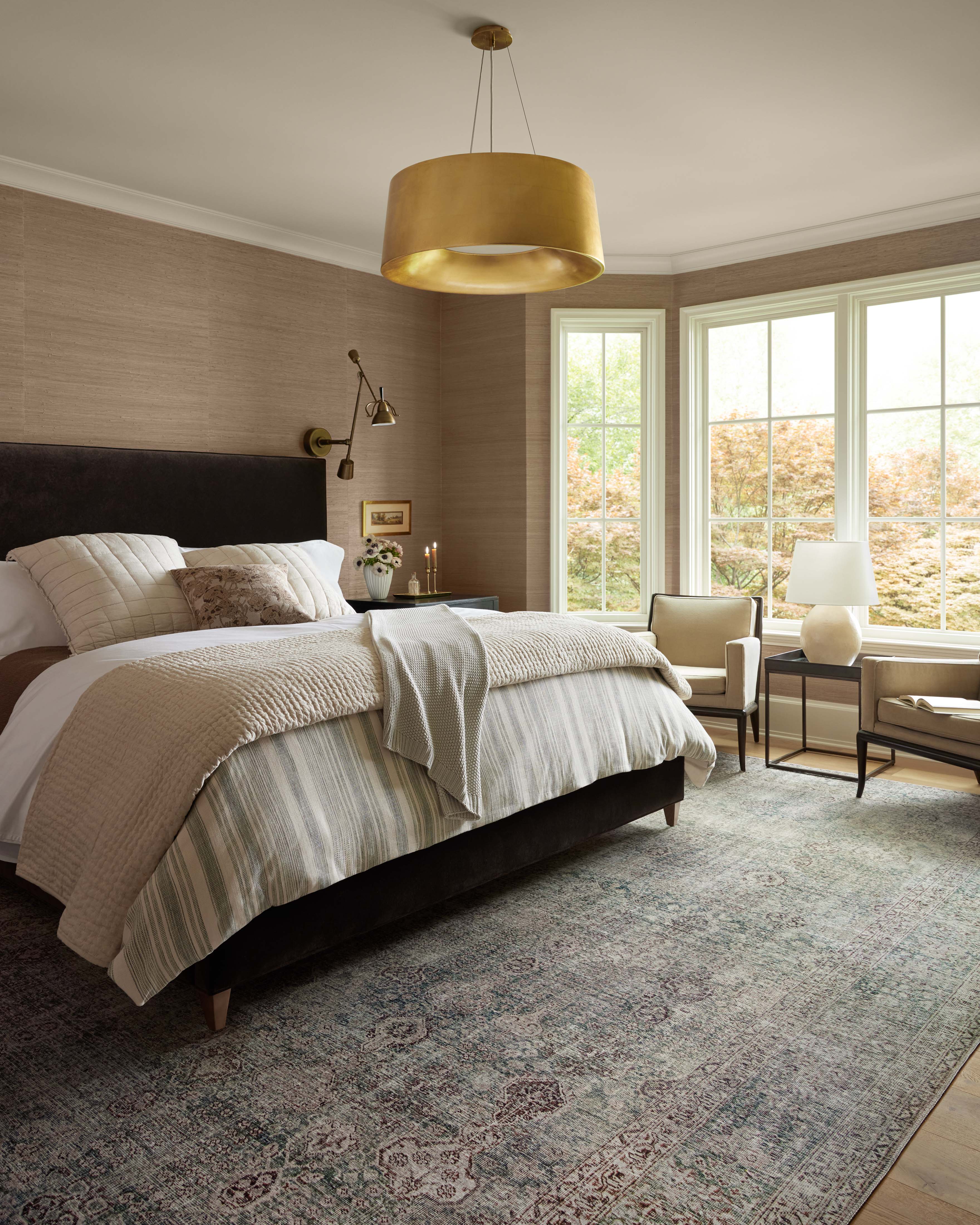 Chris Loves Julia x Loloi Jules Emerald / Antique Ivory Rug 0-patterned Loloi