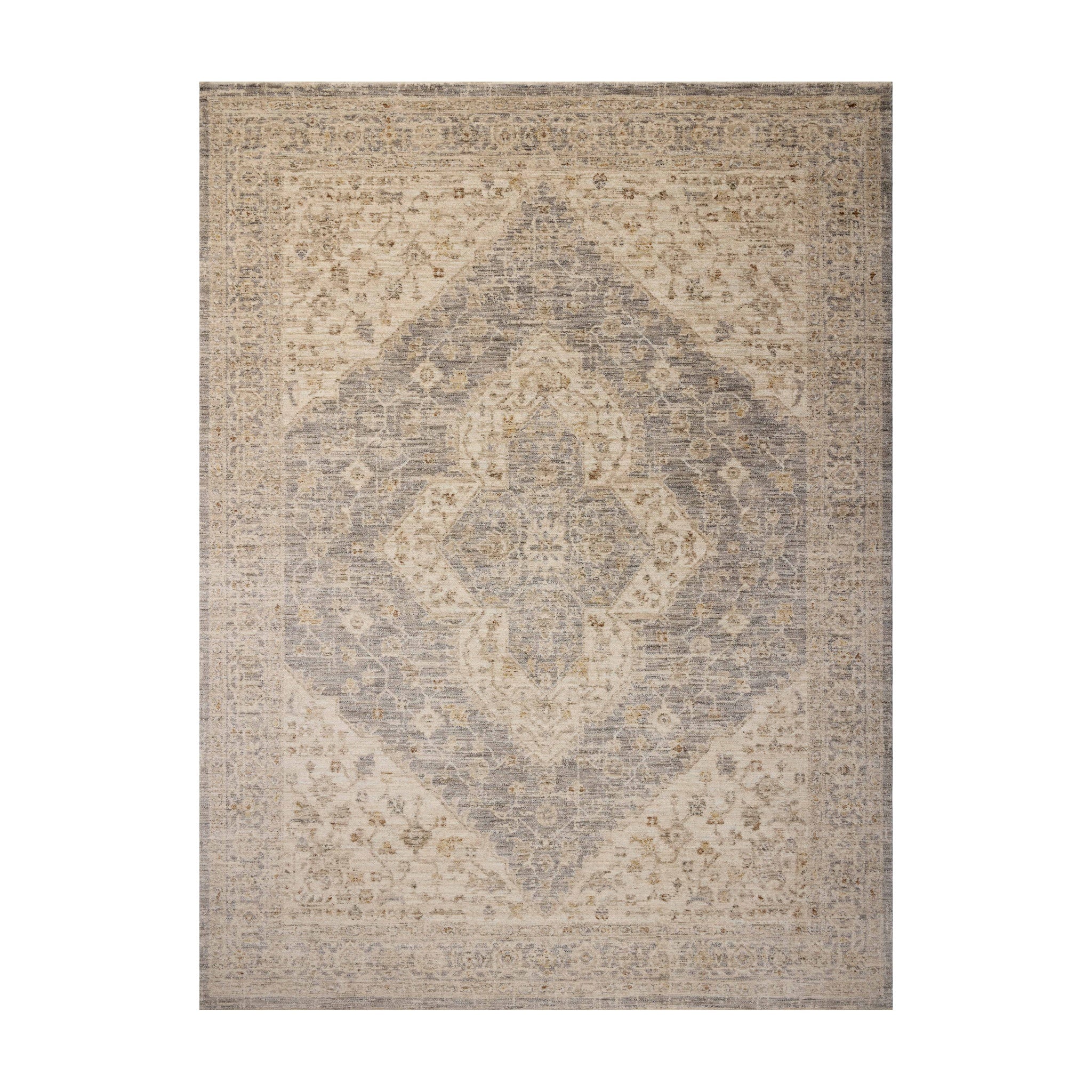 Joanna Gaines x Loloi Junie Denim / Natural Rug RUGS - synthetic Loloi 18" x 18"