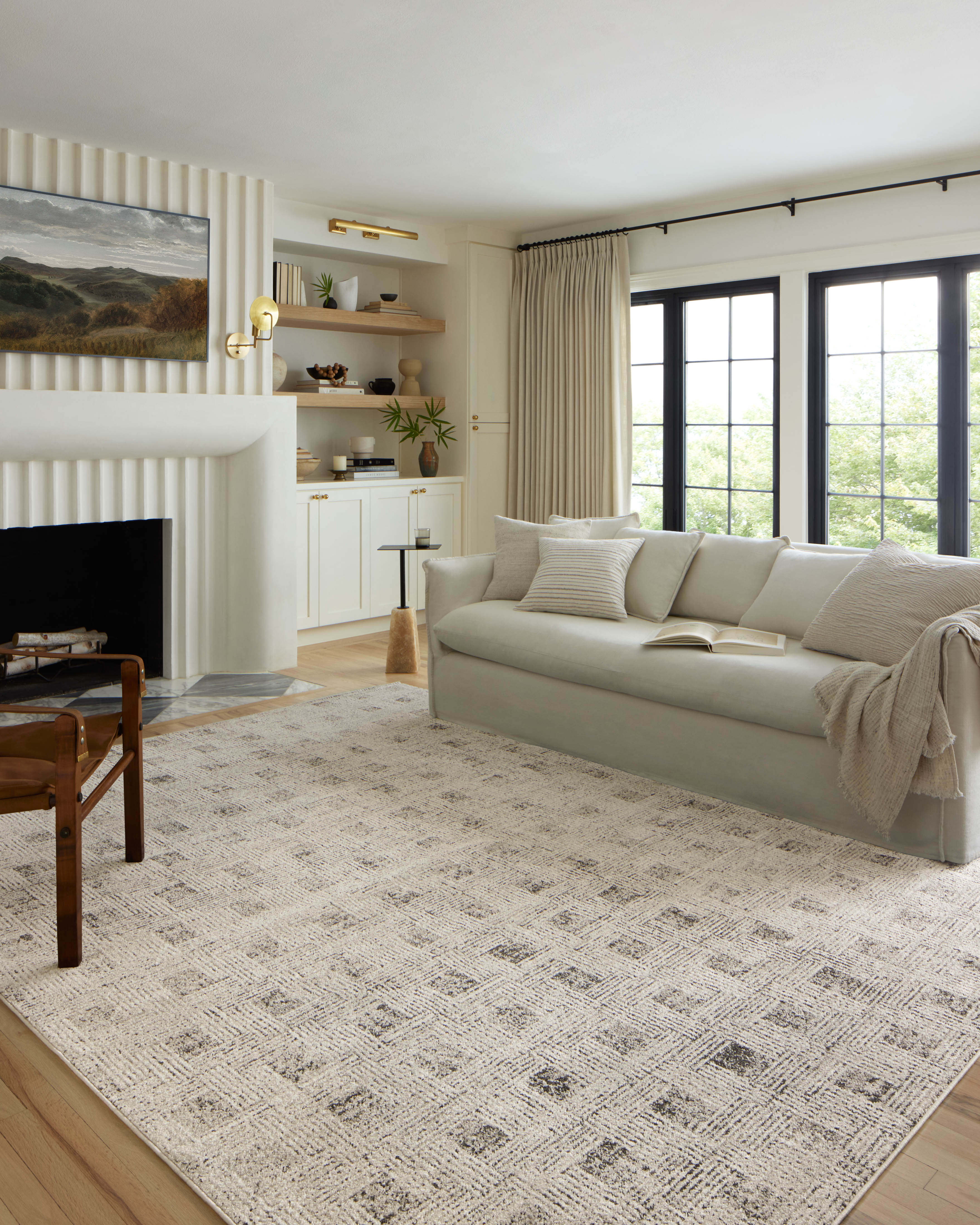 Loloi Kamala Grey / Graphite Rug 0-RUGS-patterned Loloi