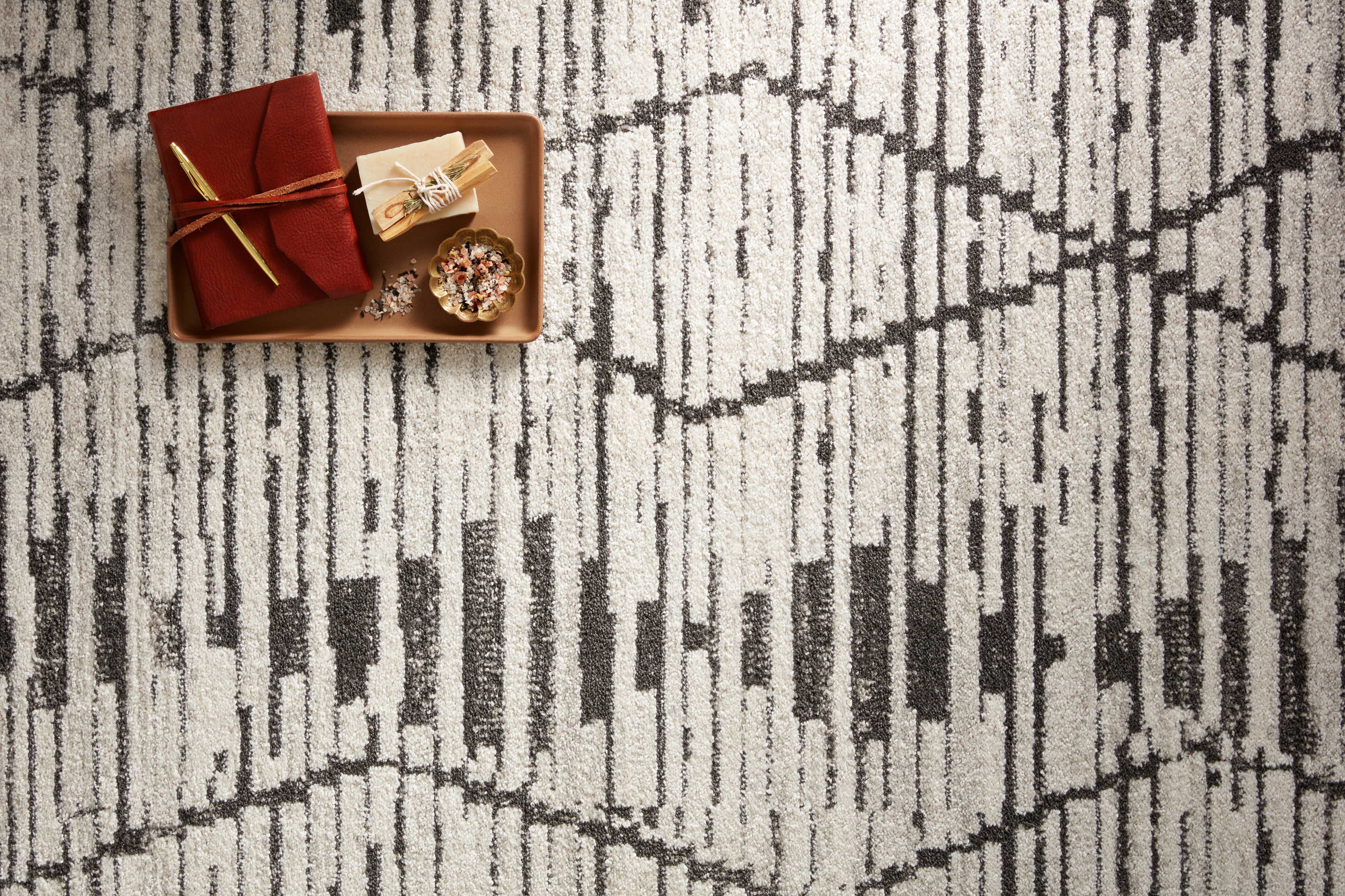 Loloi Kamala Charcoal / Dove Rug 0-RUGS-patterned Loloi