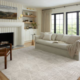 Loloi Kamala Ivory / Silver Rug 0-RUGS-patterned Loloi