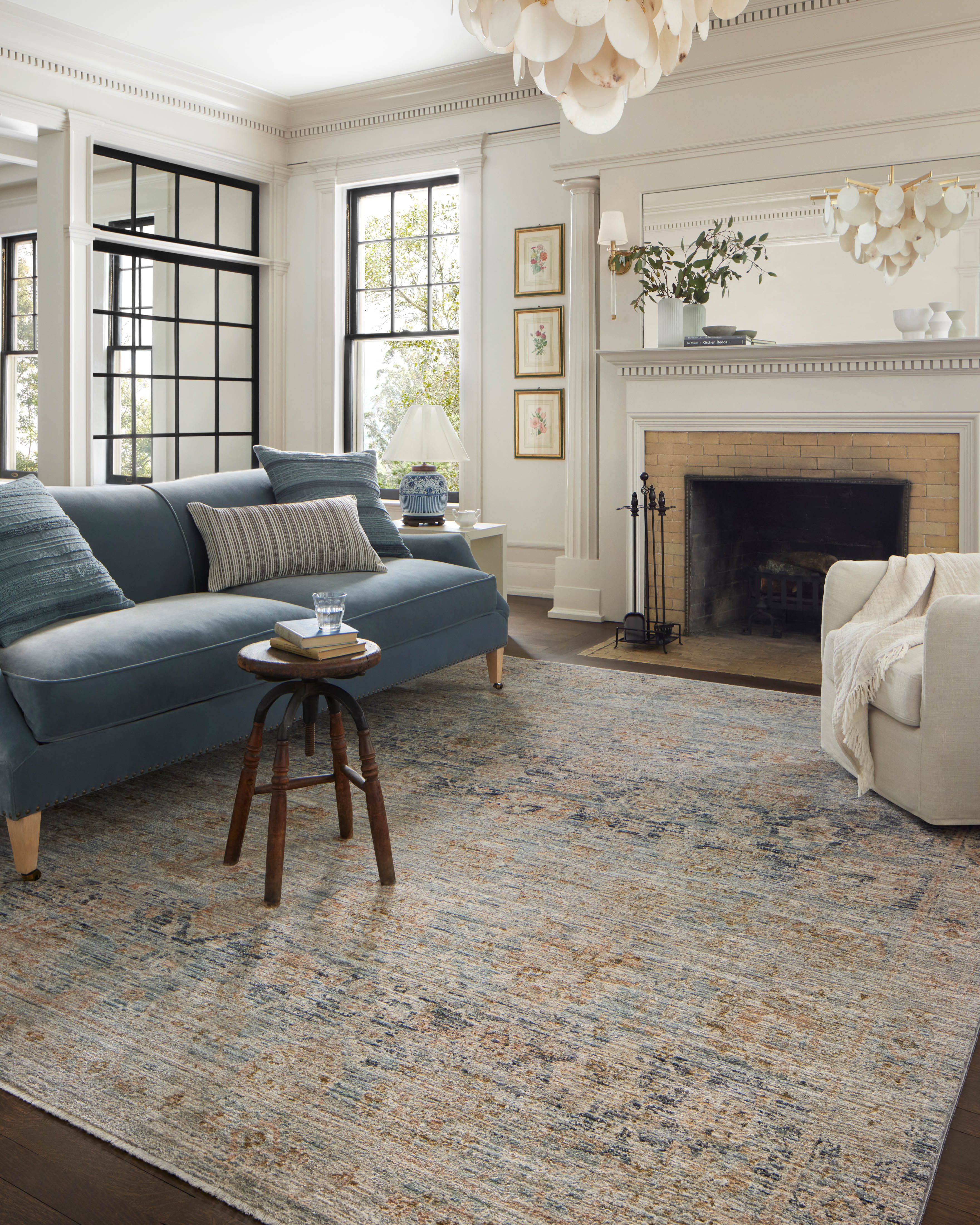 Jean Stoffer x Loloi Katherine Ocean / Coral Rug 0-patterned rugs Loloi