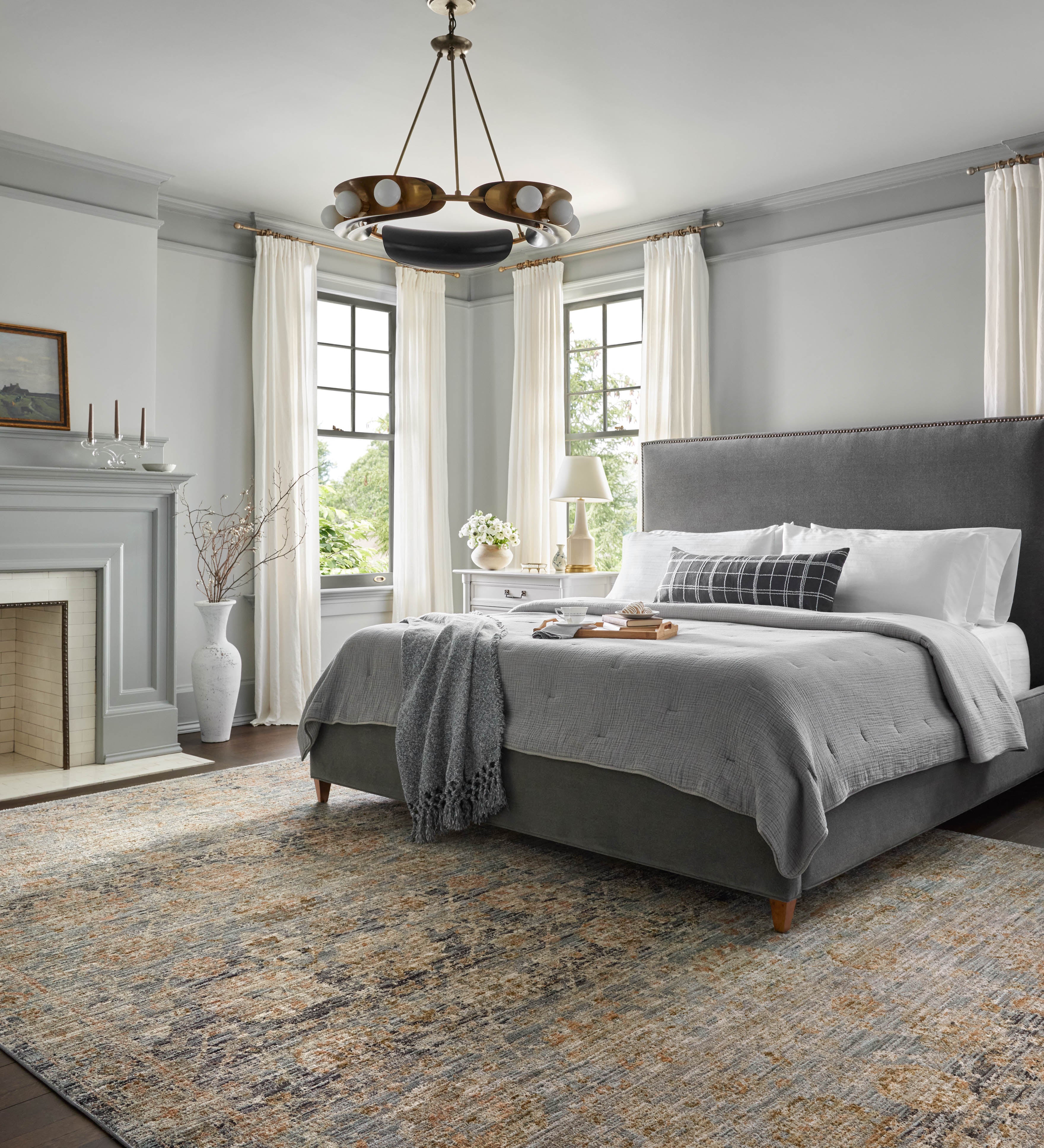 Jean Stoffer x Loloi Katherine Ocean / Coral Rug 0-patterned rugs Loloi