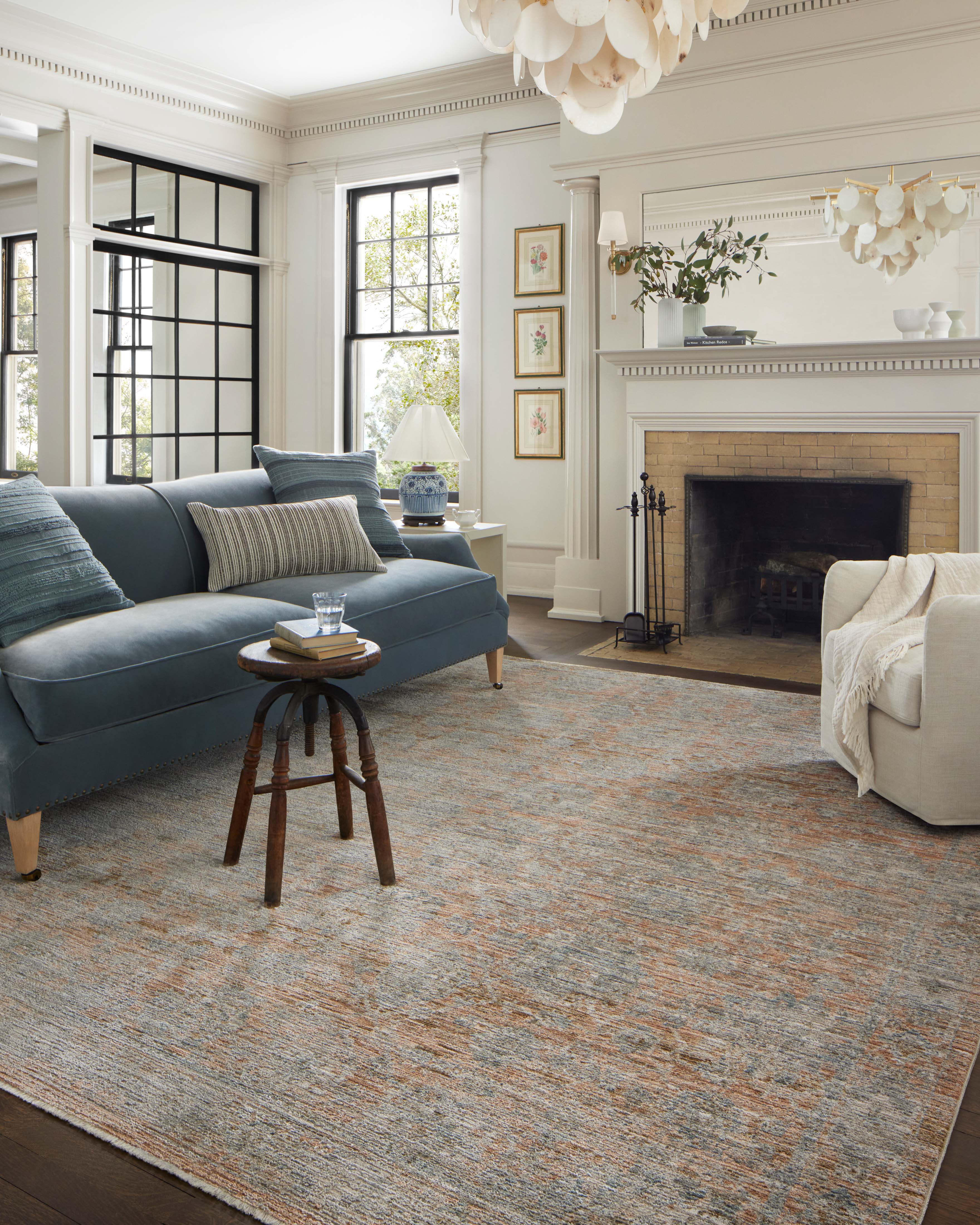 Jean Stoffer x Loloi Katherine Terracotta / Smoke Rug 0-patterned rugs Loloi
