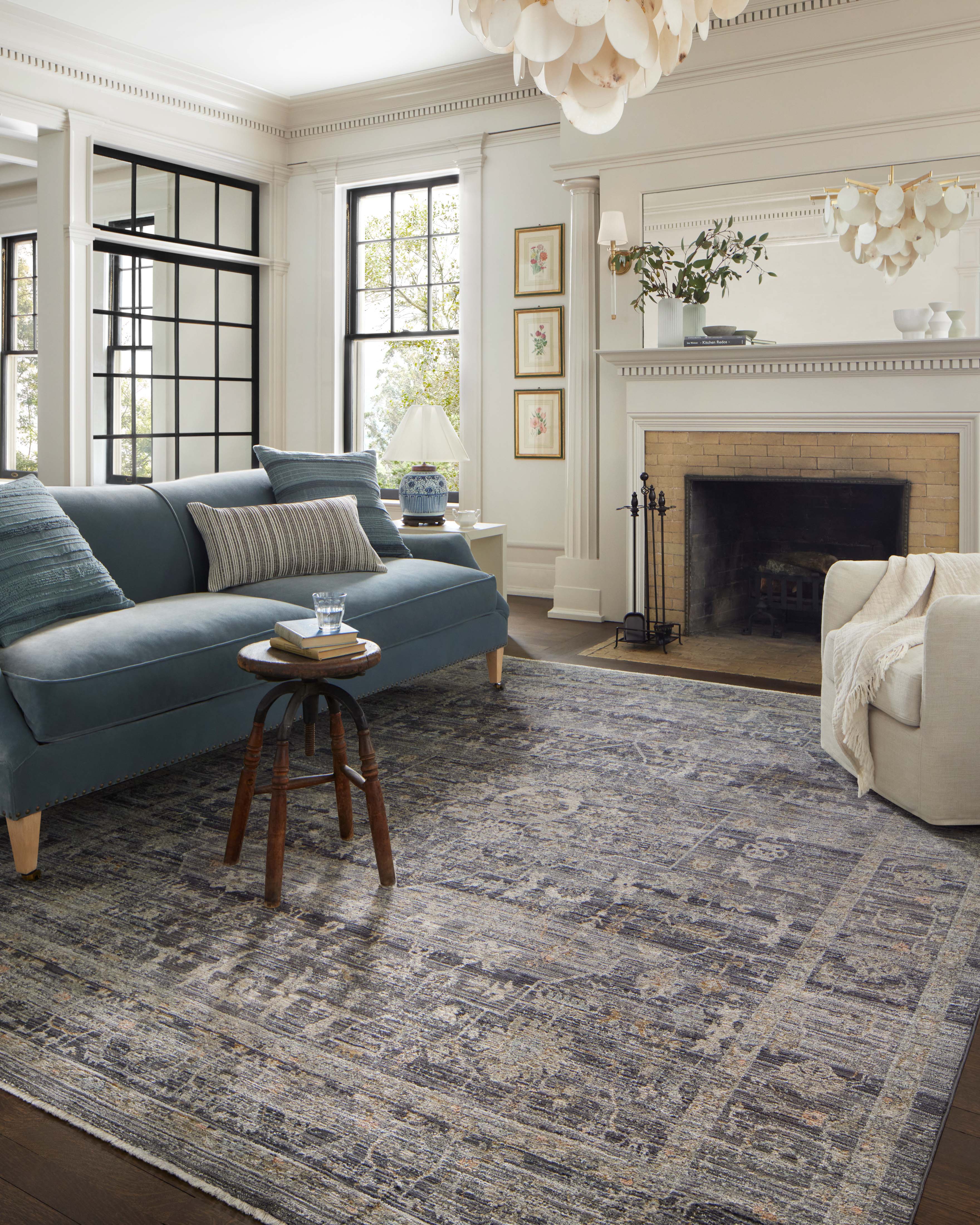 Jean Stoffer x Loloi Katherine Midnight / Tobacco Rug 0-patterned rugs Loloi