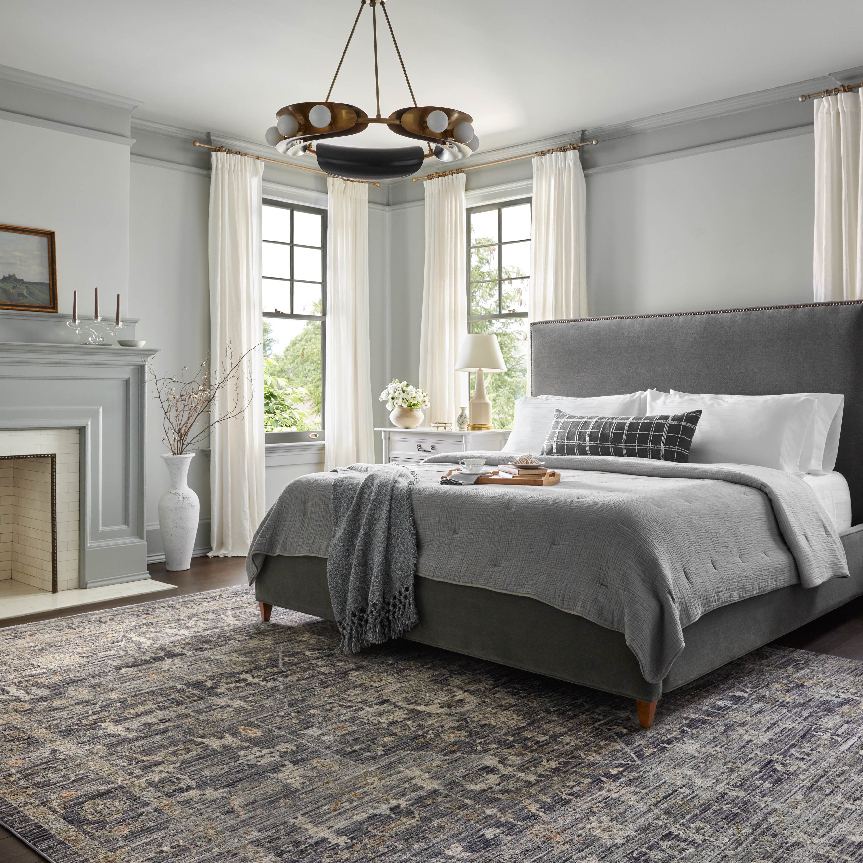 Jean Stoffer x Loloi Katherine Midnight / Tobacco Rug 0-patterned rugs Loloi