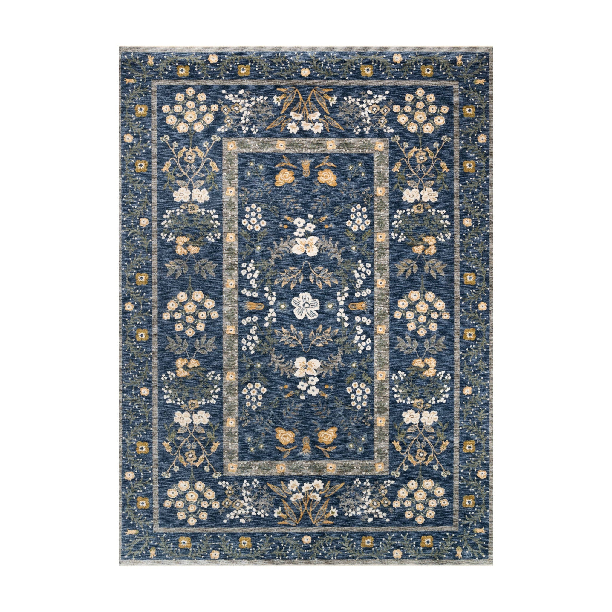 Rifle Paper Co. x Loloi Kismet Navy Rug No.1 RUGS - synthetic Loloi 18" x 18"
