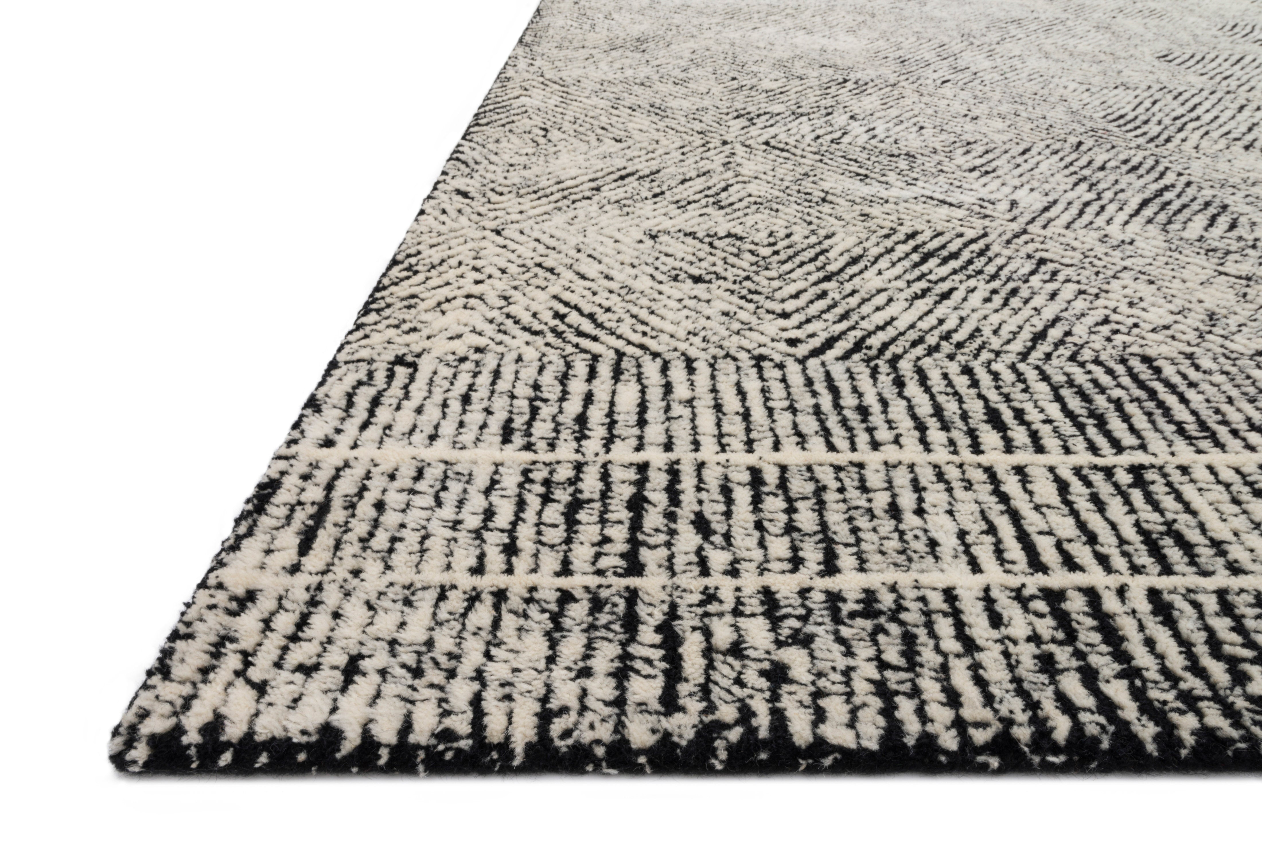 Loloi Kopa Black / Ivory Rug RUGS - wool Loloi