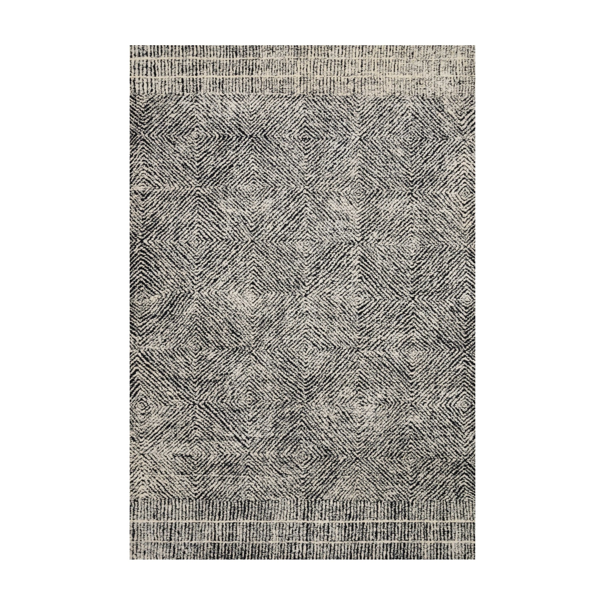 Loloi Kopa Black / Ivory Rug RUGS - wool Loloi 18" x 18"