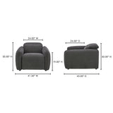 Eli Power Recliner Chair FURNITURE - lounge chair Moe's Furniture