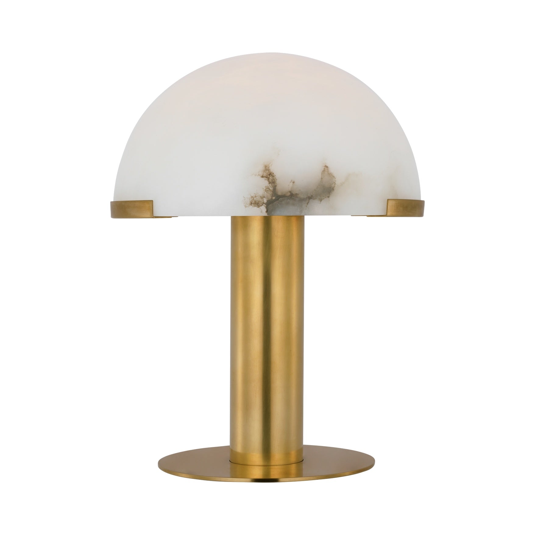 Melange 12" Rechargeable Table Lamp LIGHTING - table lamp Visual Comfort Antique-Burnished Brass