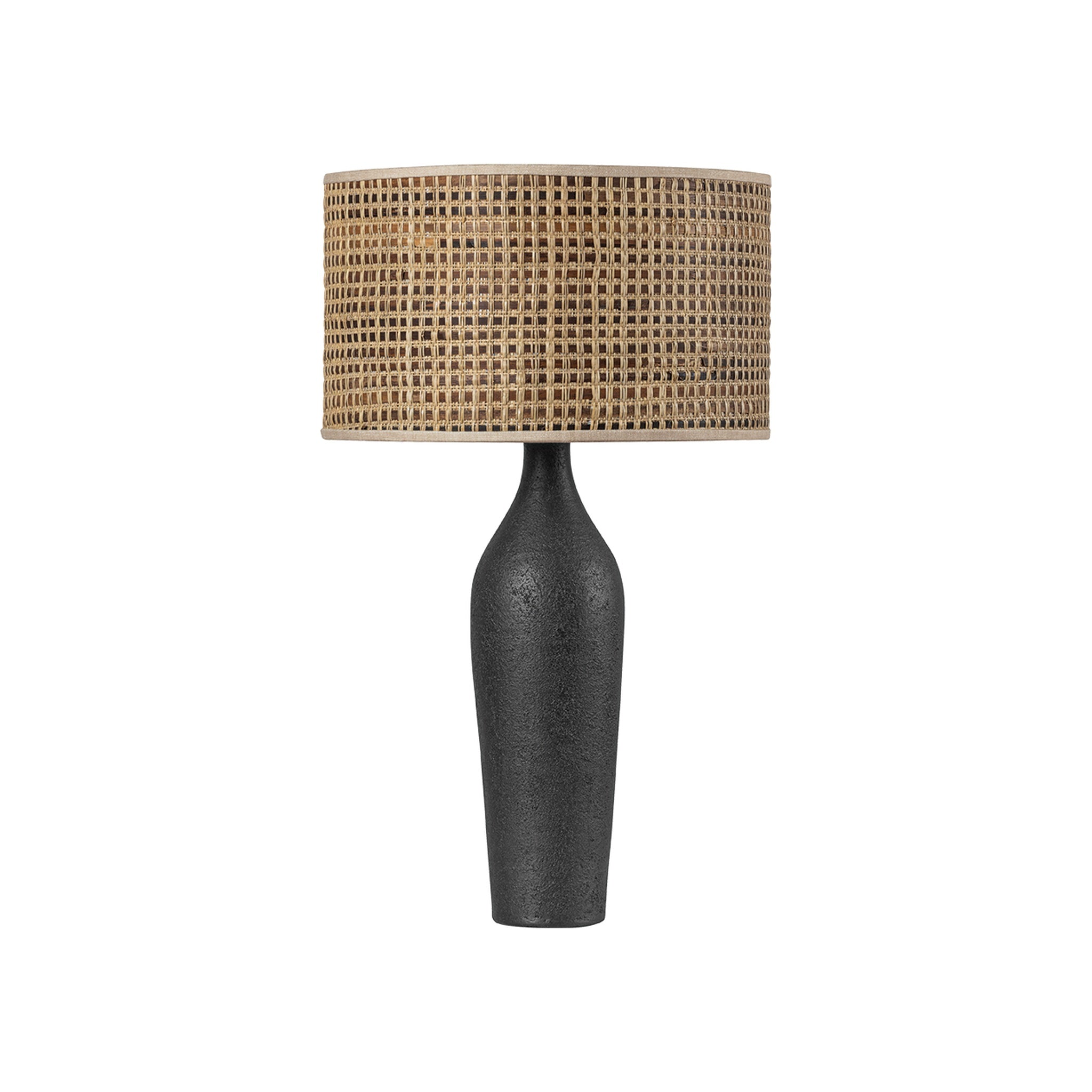 Wingdale Table Lamp, Aged Brass / Ceramic Black Ash