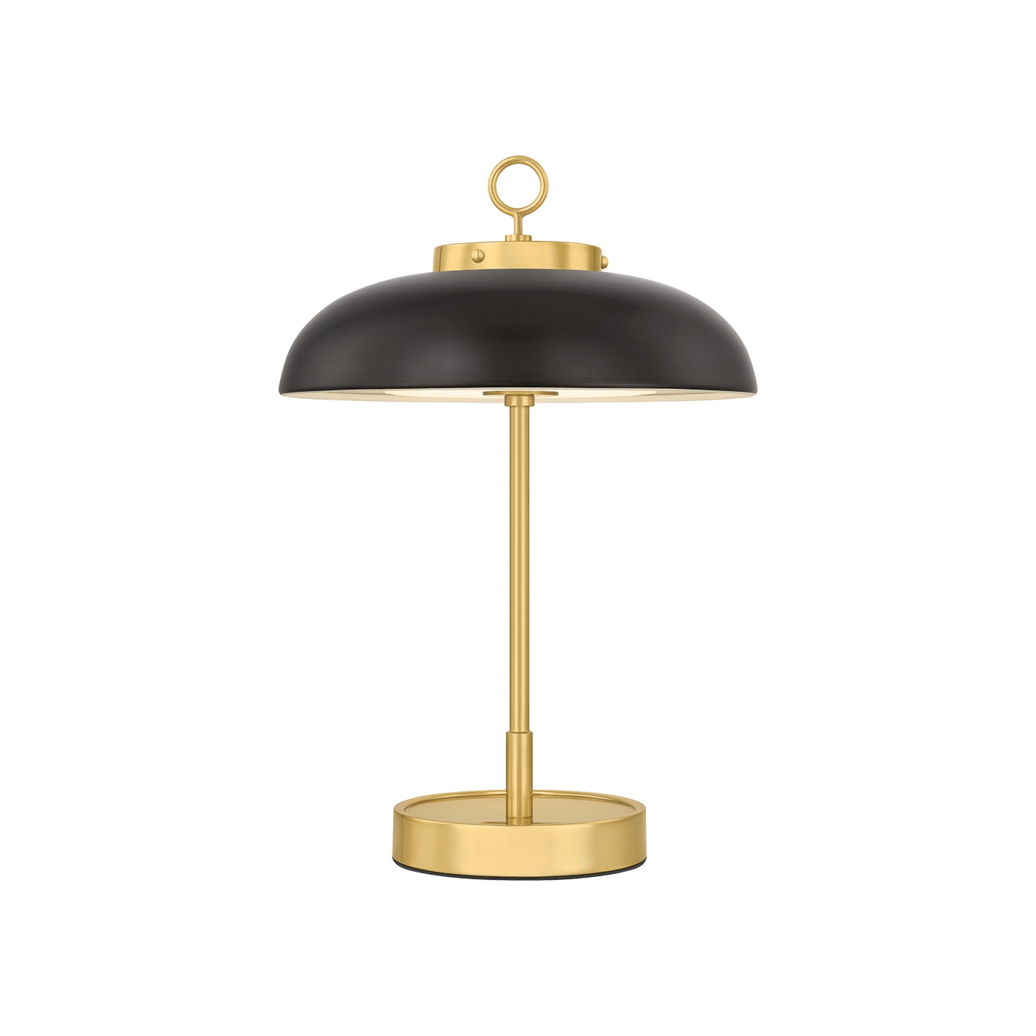 Hector Rechargeable Table Lamp, Aged Brass