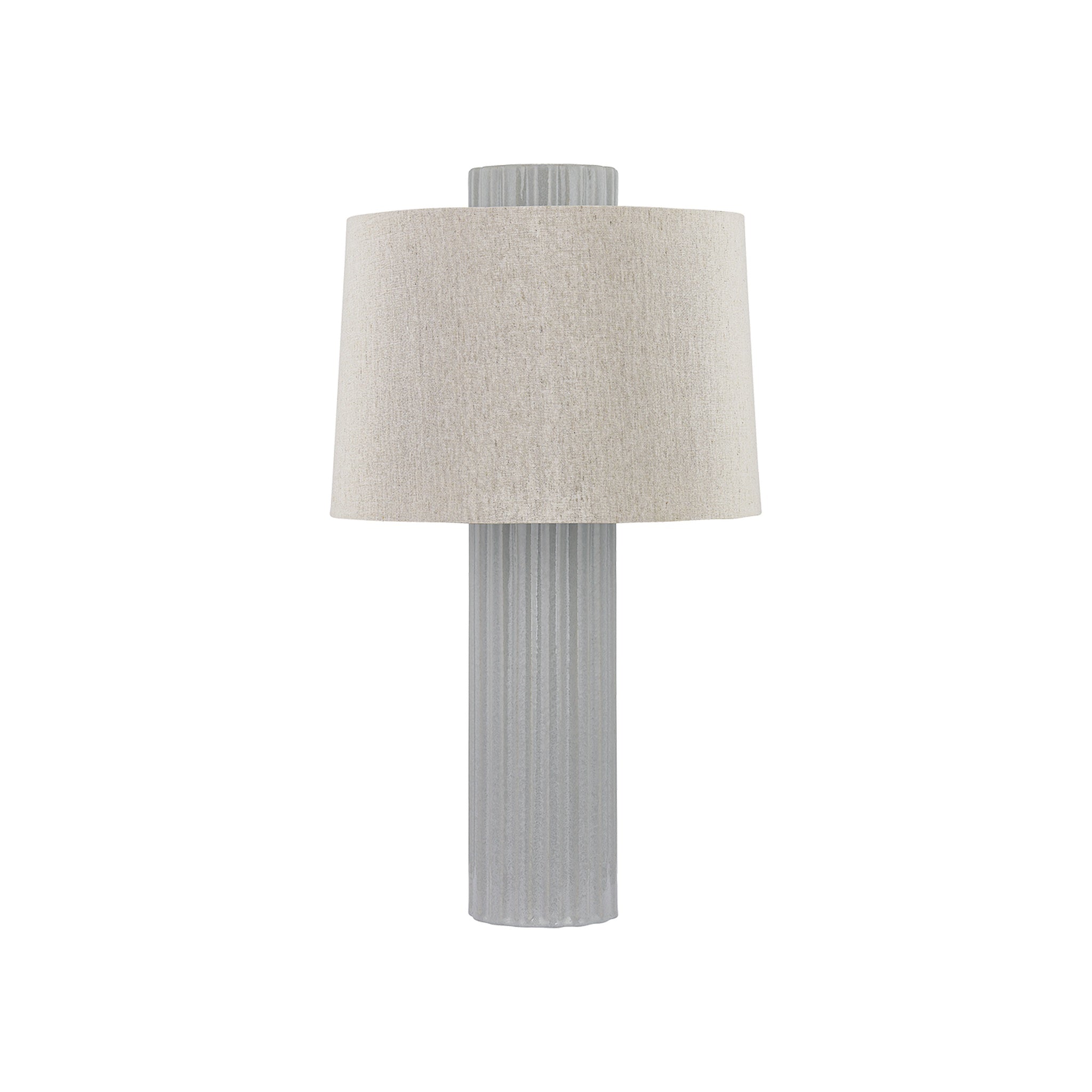 Manchester Table Lamp, Aged Brass / Ceramic Shell Grey