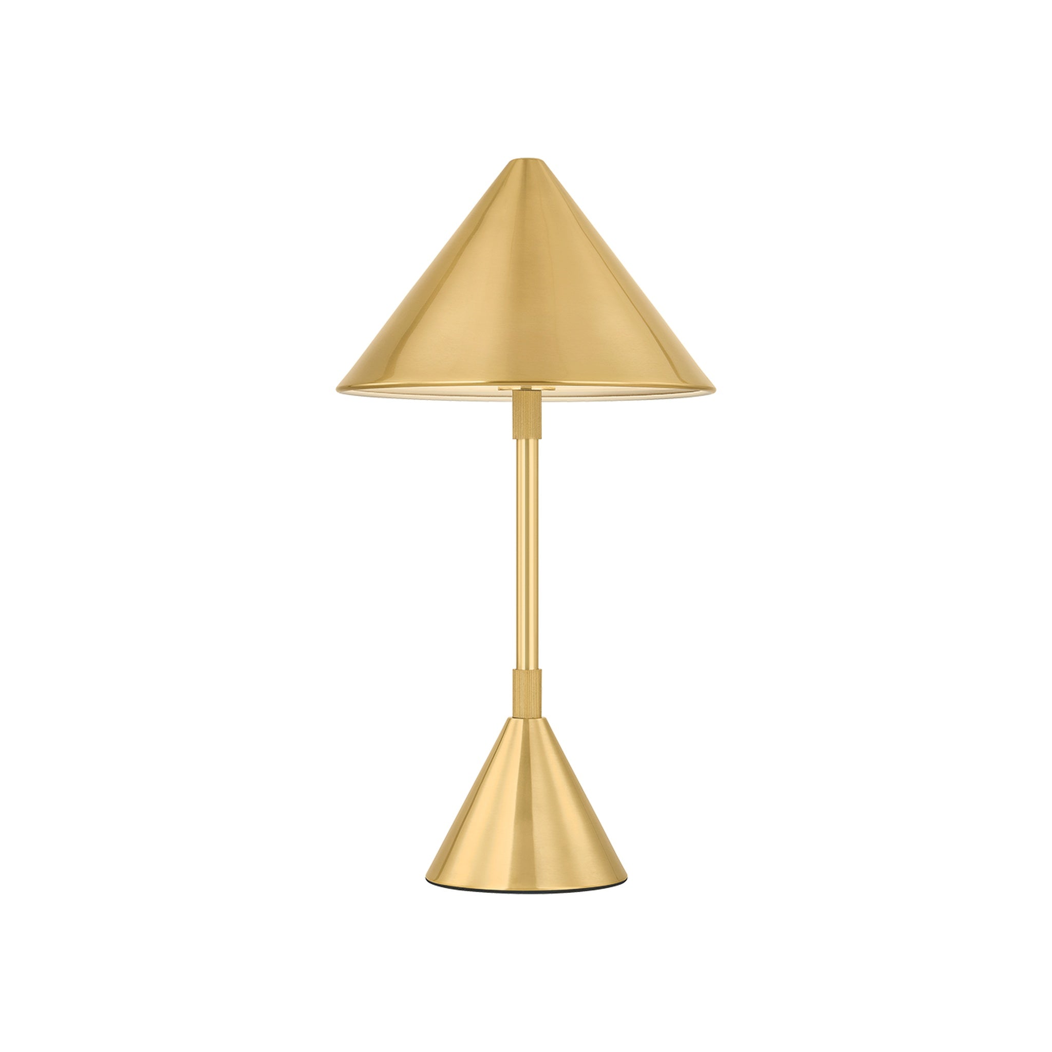 Salma Rechargeable Table Lamp, Aged Brass