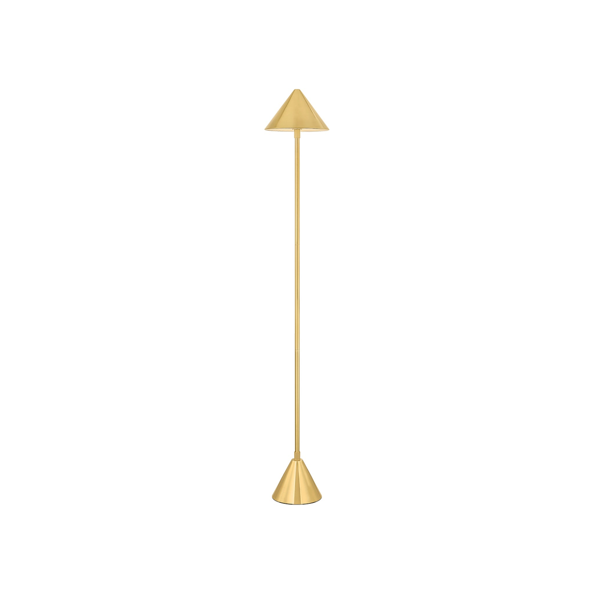 Salma Rechargeable Floor Lamp, Aged Brass