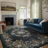Rifle Paper Co. x Loloi Laurel Navy Rug No.2 RUGS - synthetic Loloi 2'8" x 4'