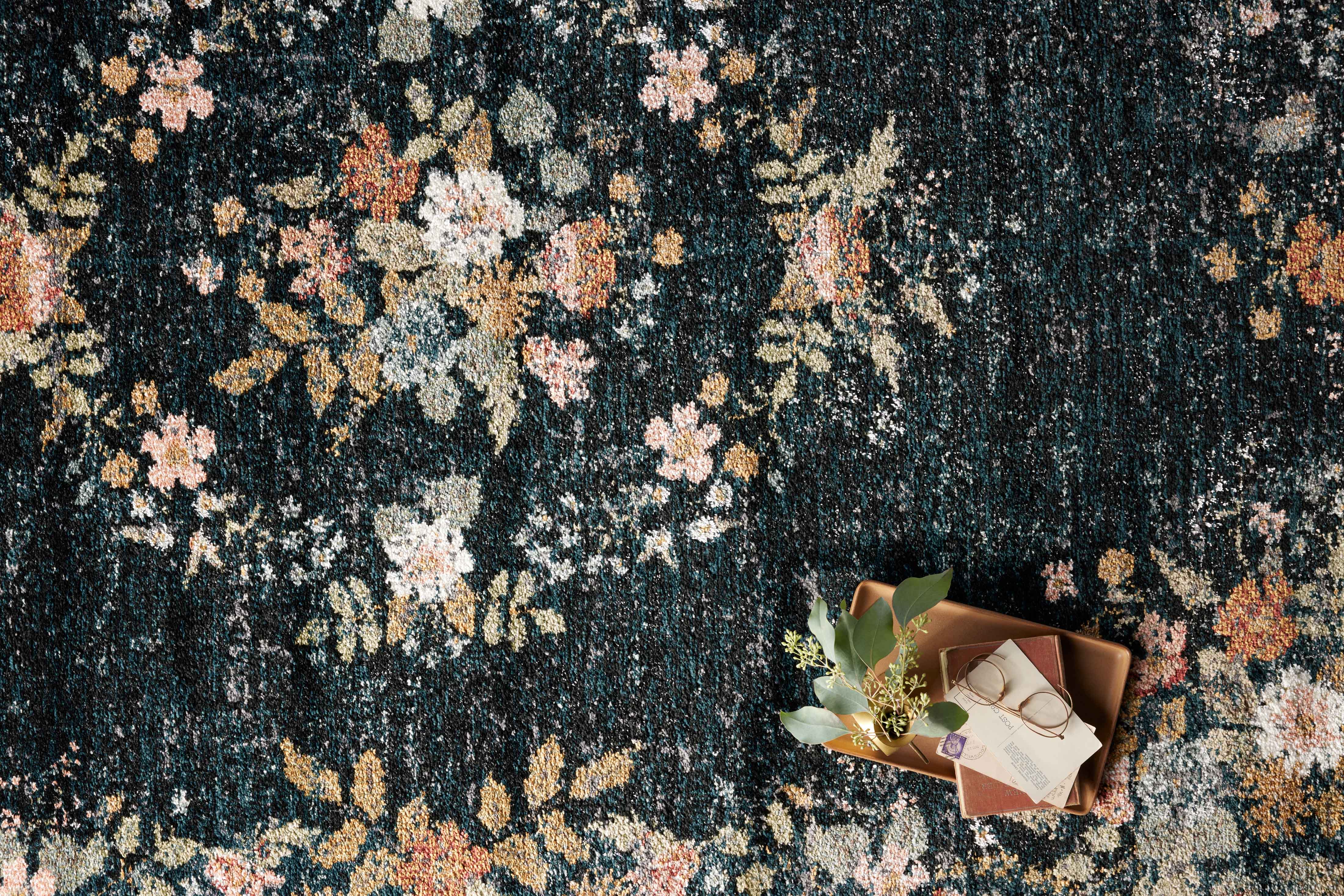 Rifle Paper Co. x Loloi Laurel Navy Rug No.2 RUGS - synthetic Loloi 2'8" x 4'