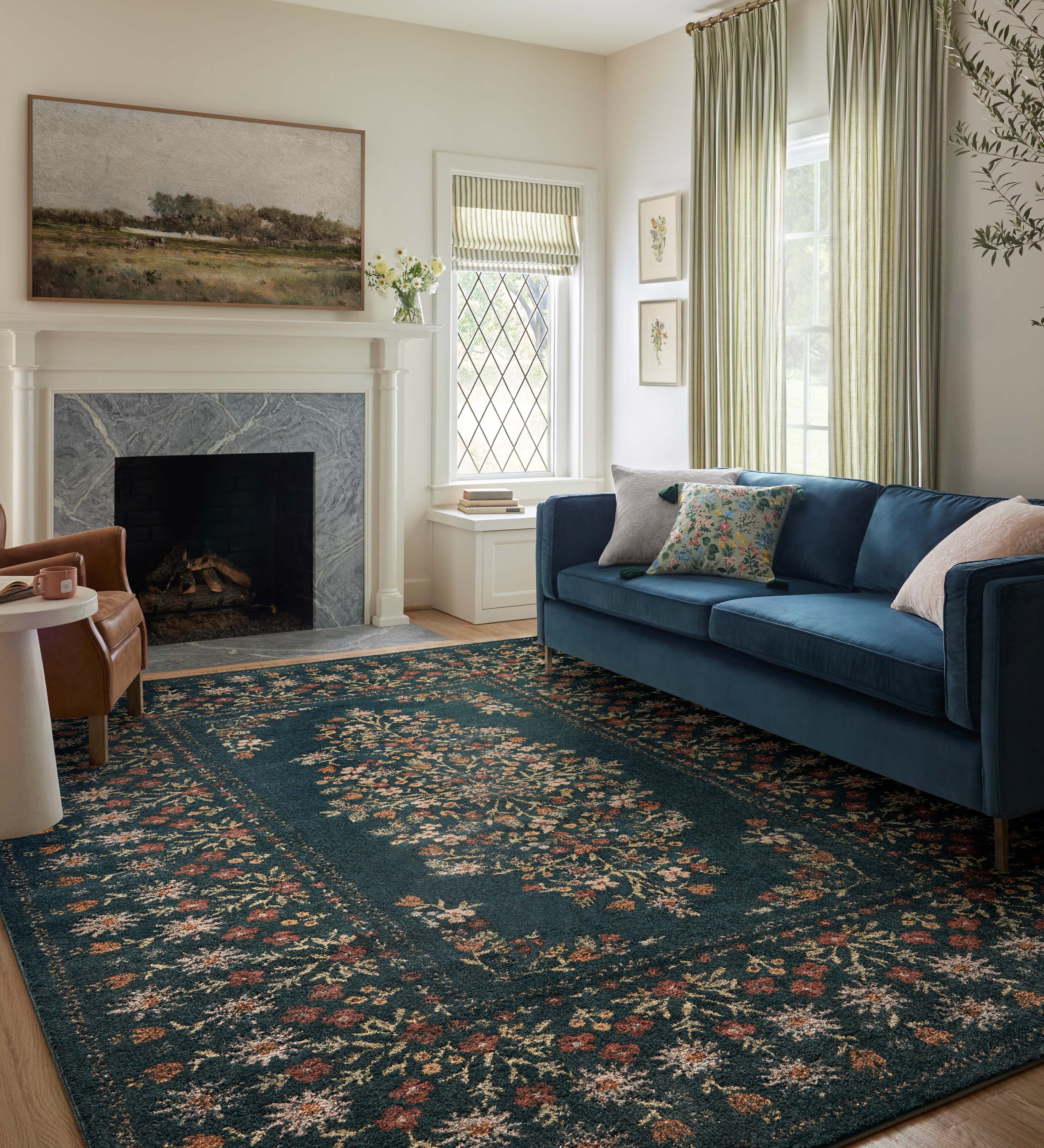Rifle Paper Co. x Loloi Laurel Eleanor Navy Rug – view 2